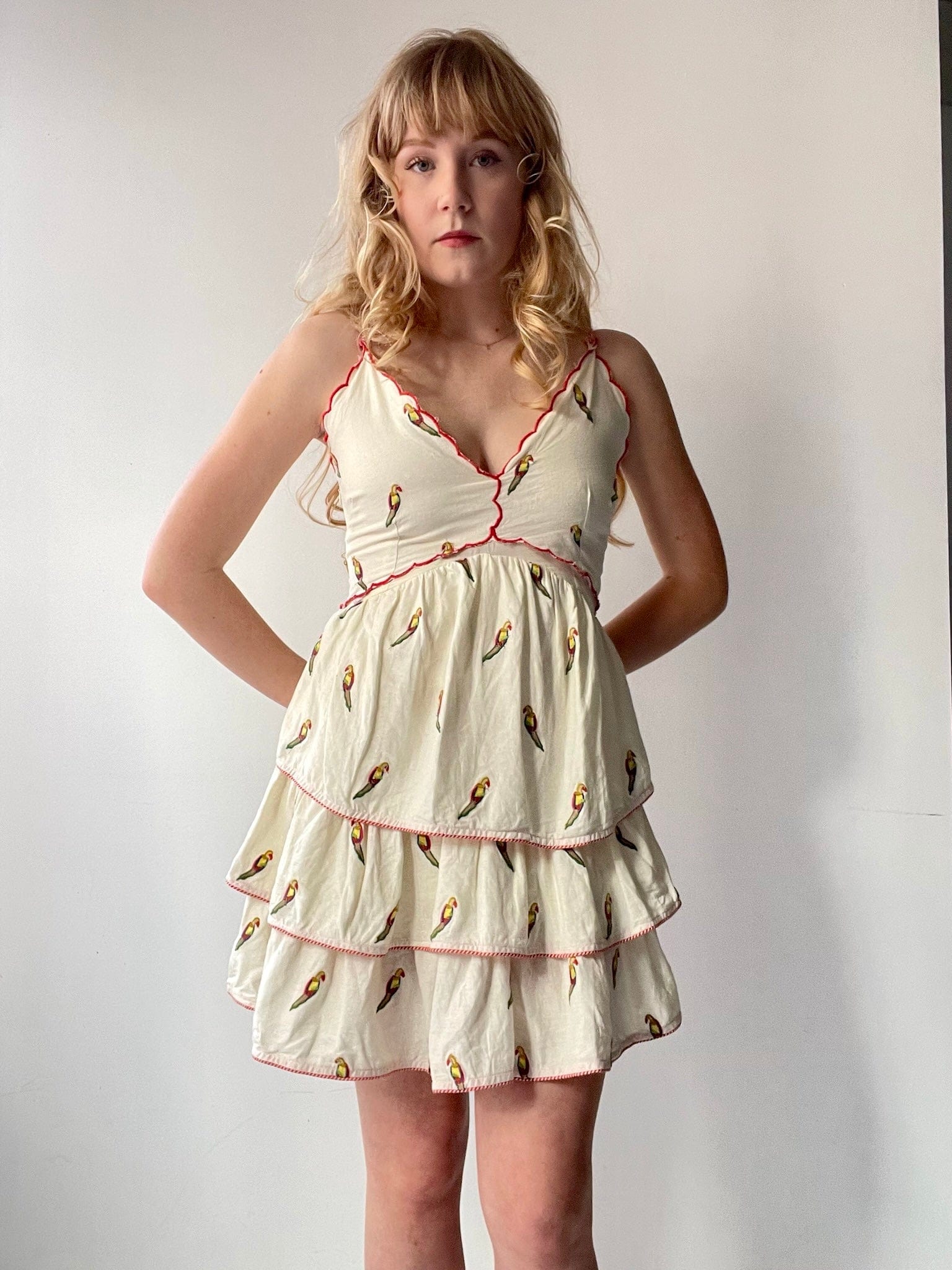 Farm Rio Dress Farm Rio Parrot Mini Dress