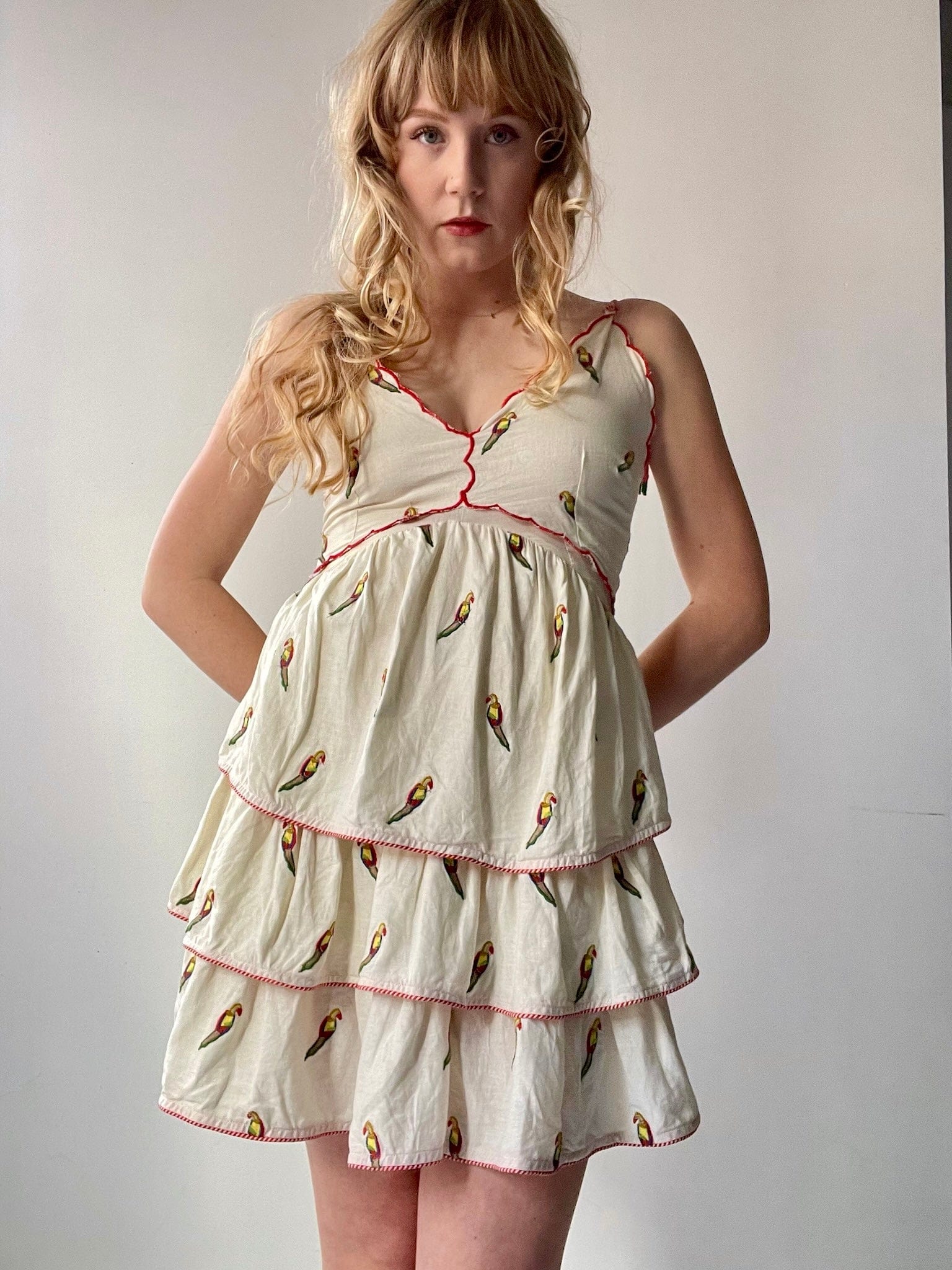 Farm Rio Dress Farm Rio Parrot Mini Dress