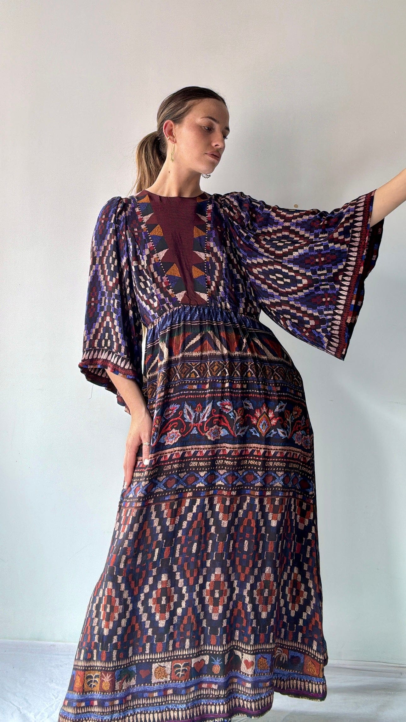 Farm Rio Dress Farm Rio Peace Maxi Dress