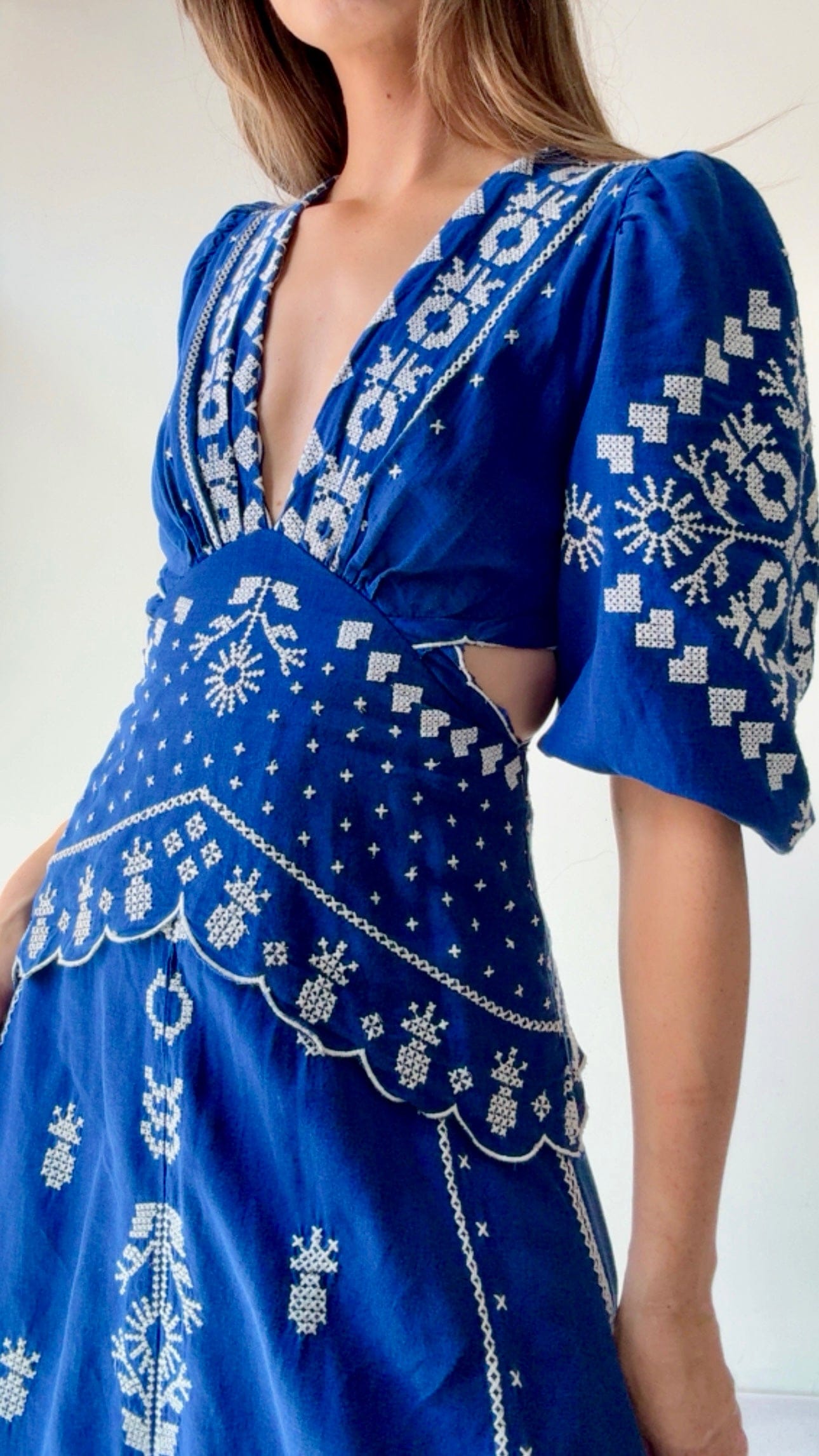 Farm Rio Dress Farm Rio Pineapple Snowflake Dress