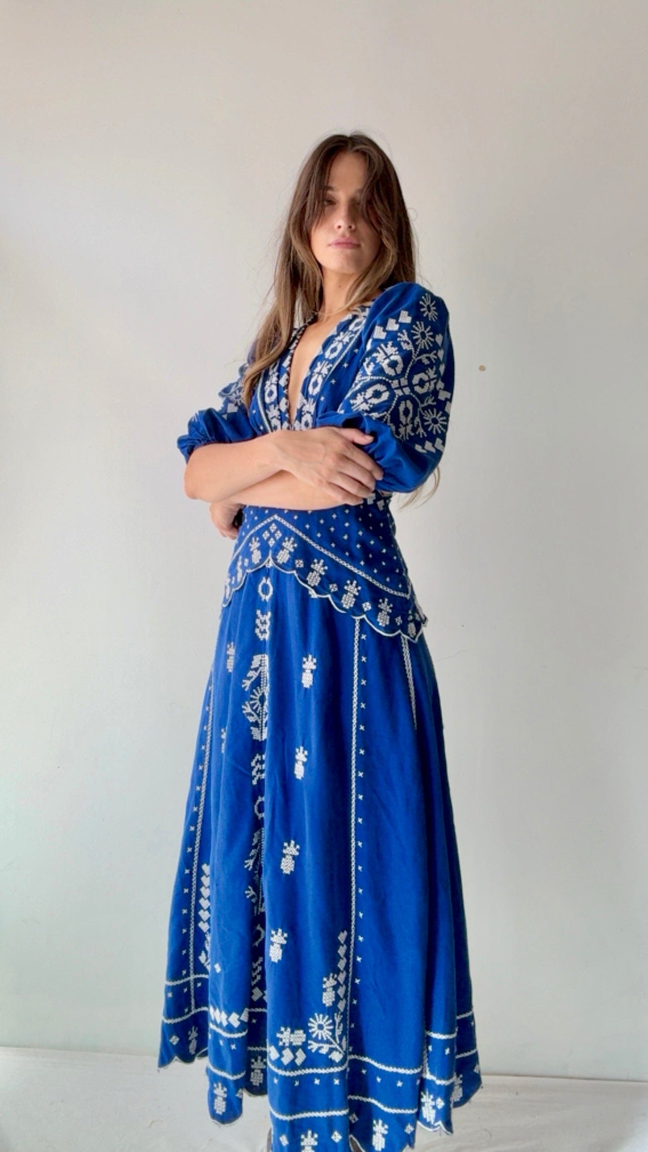 Farm Rio Dress Farm Rio Pineapple Snowflake Dress