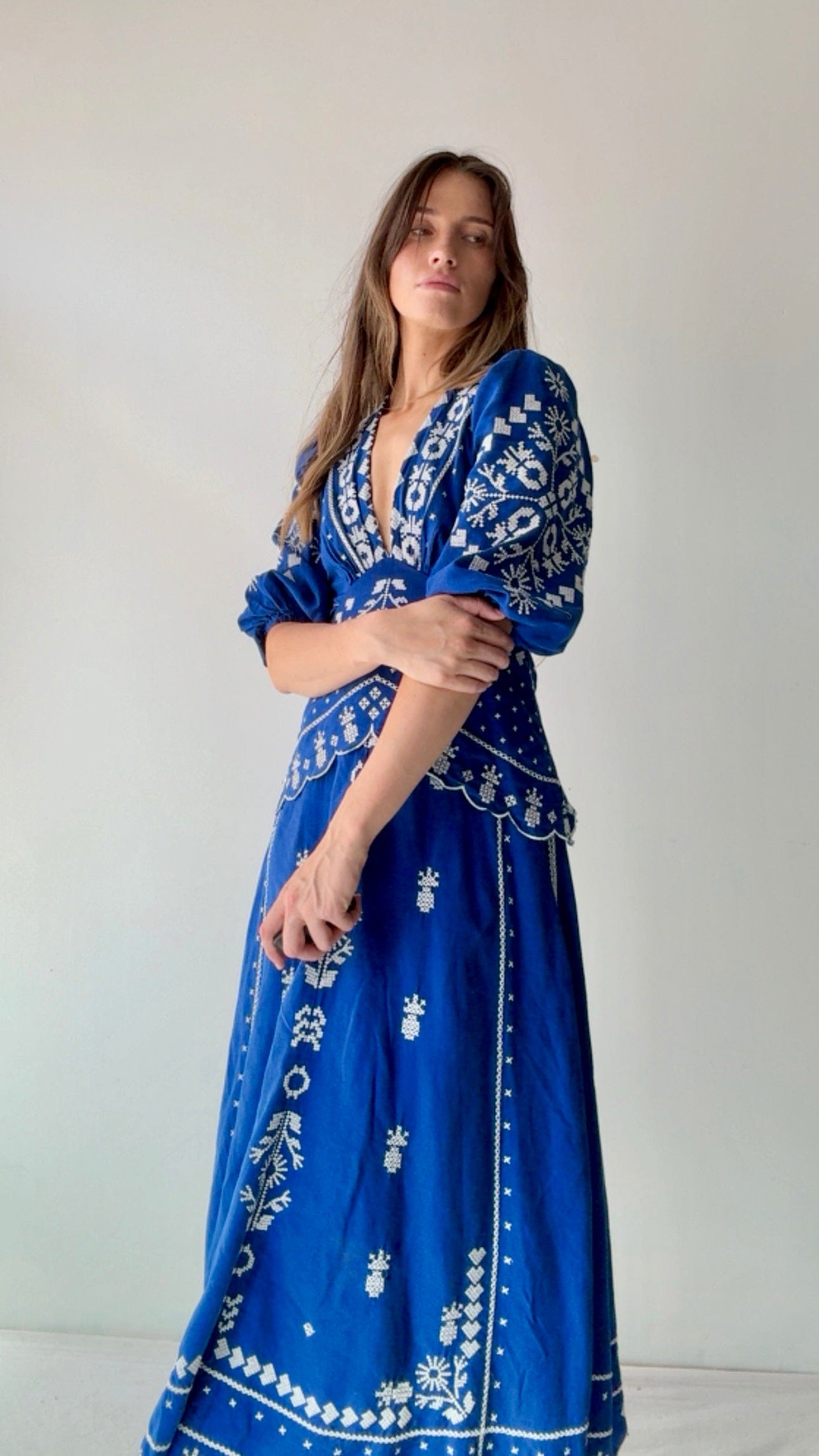 Farm Rio Dress Farm Rio Pineapple Snowflake Dress