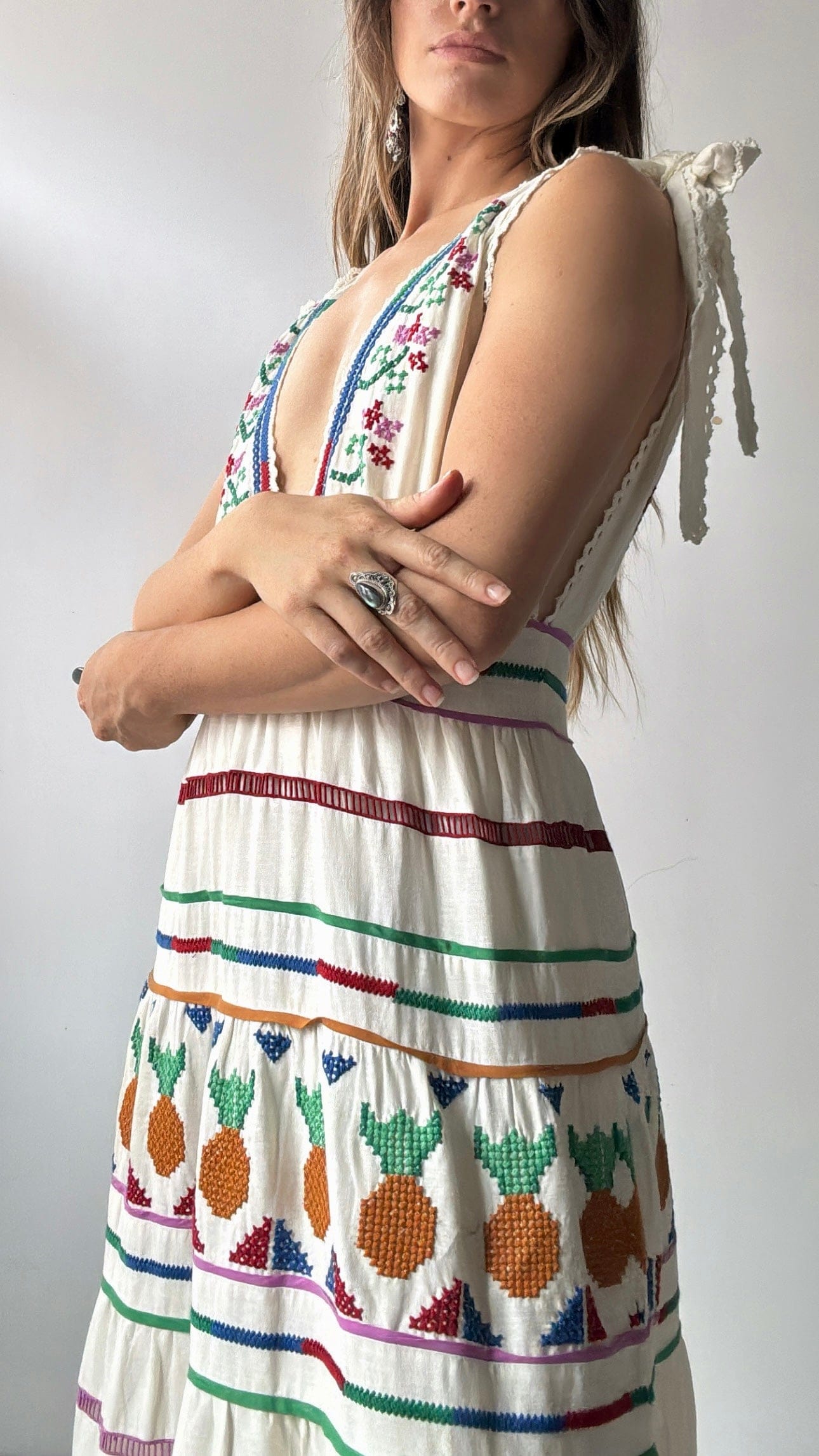 Farm Rio Dress Farm Rio Pineapple Star Maxi Dress