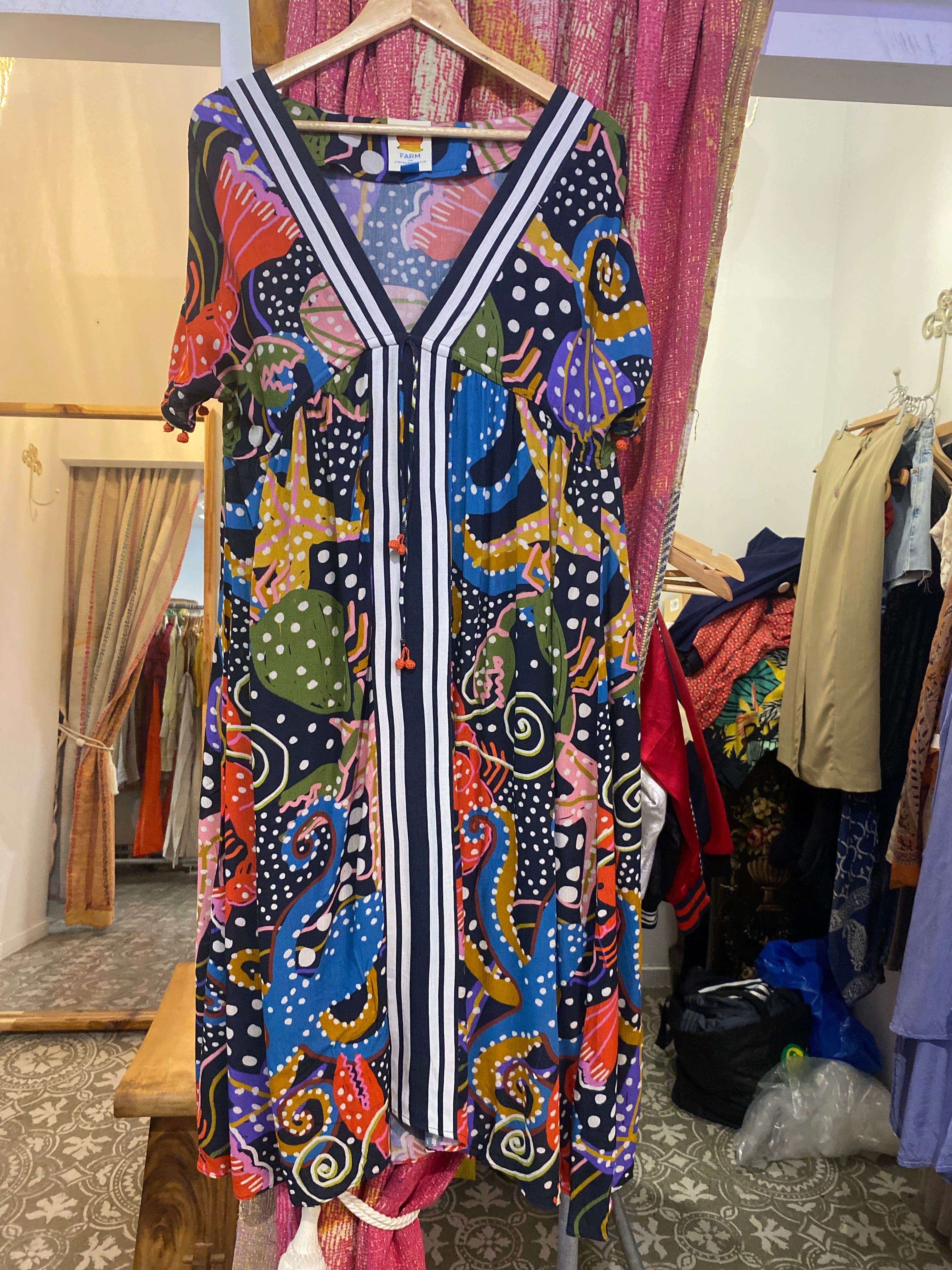 Farm Rio Dress Farm Rio Sea Midi Dress