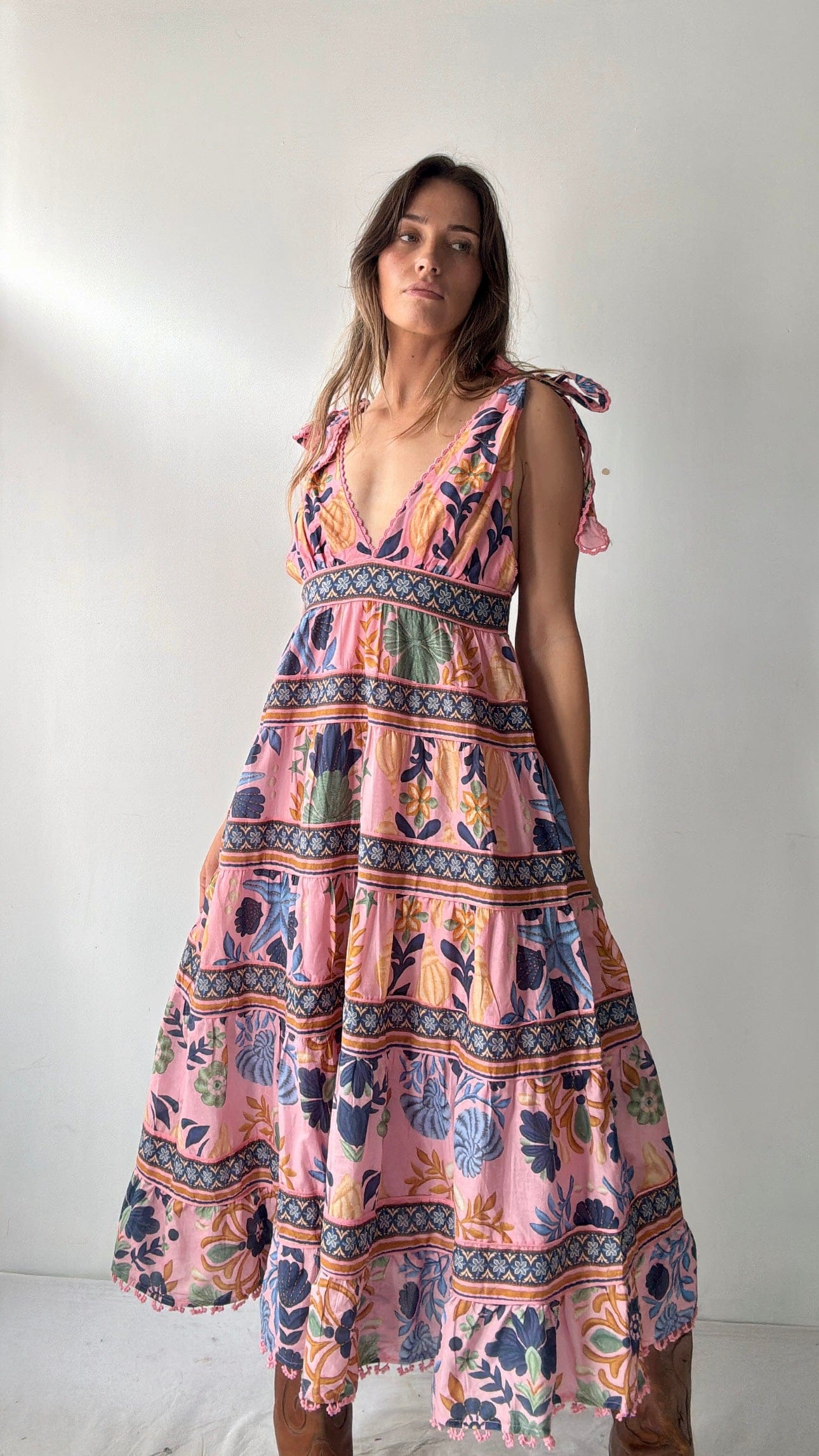 Farm Rio Dress Farm Rio Shells Midi Dress