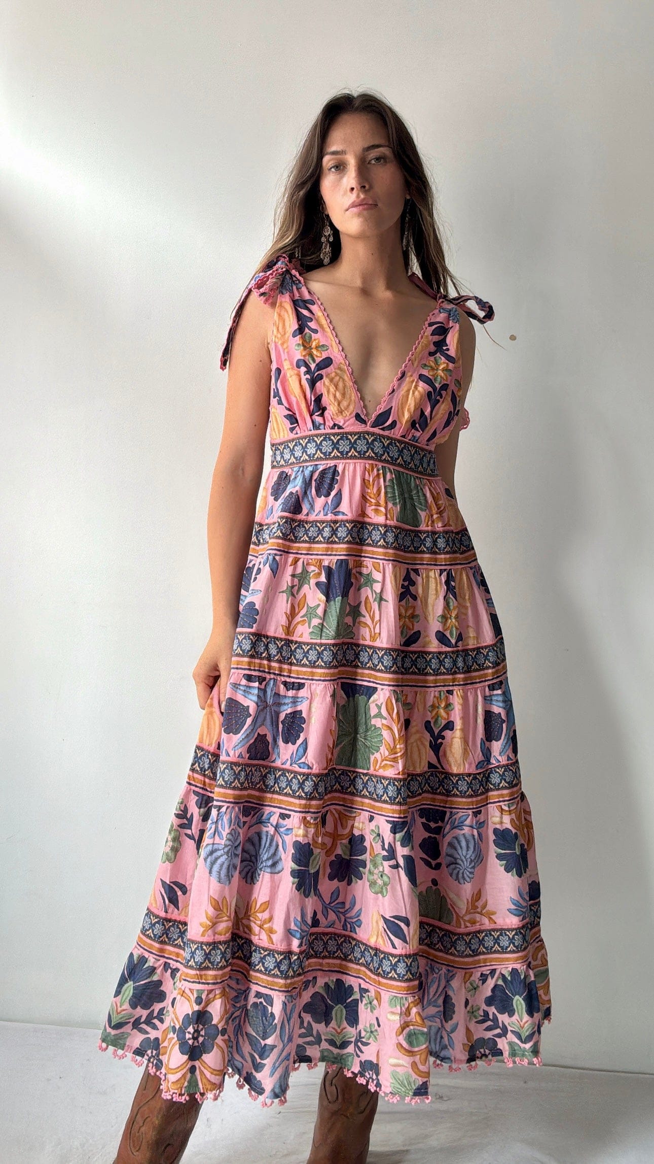 Farm Rio Dress Farm Rio Shells Midi Dress