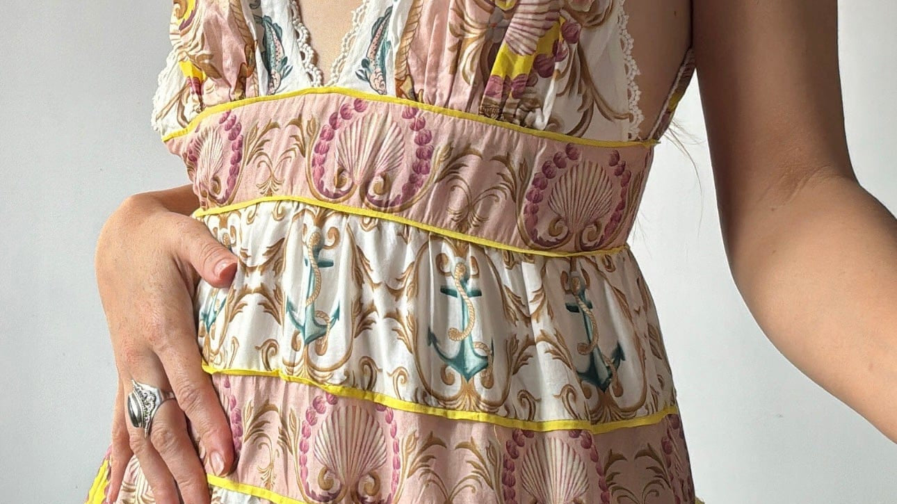 Farm Rio Dress Farm Rio Shells Midi Dress Dusky