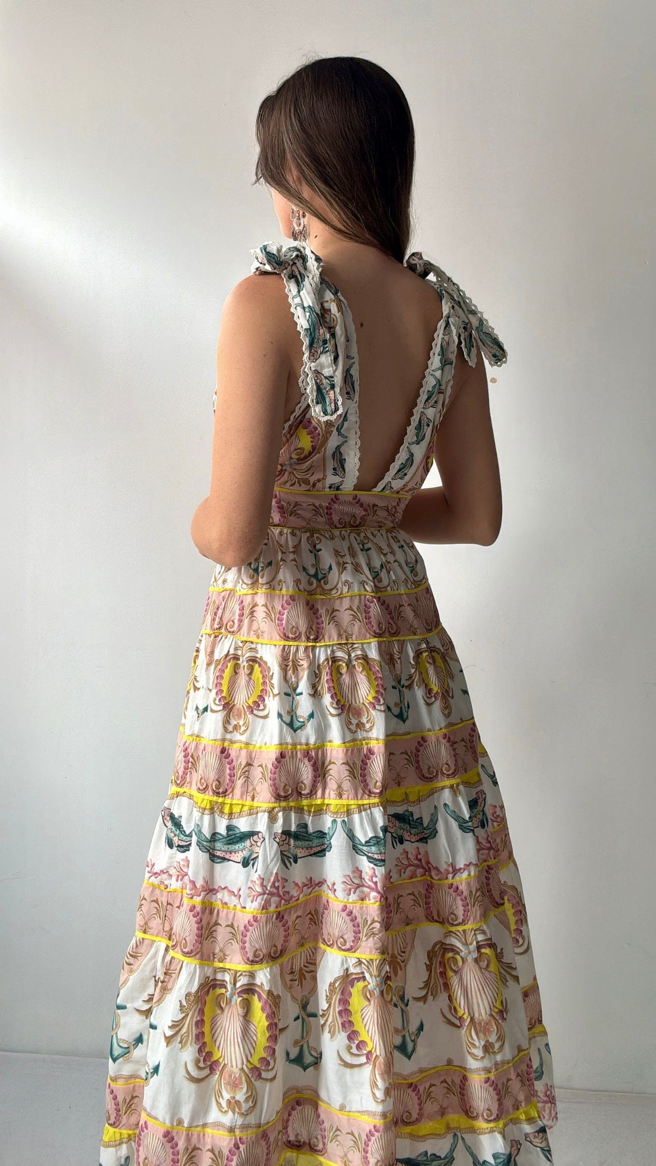 Farm Rio Dress Farm Rio Shells Midi Dress Dusky