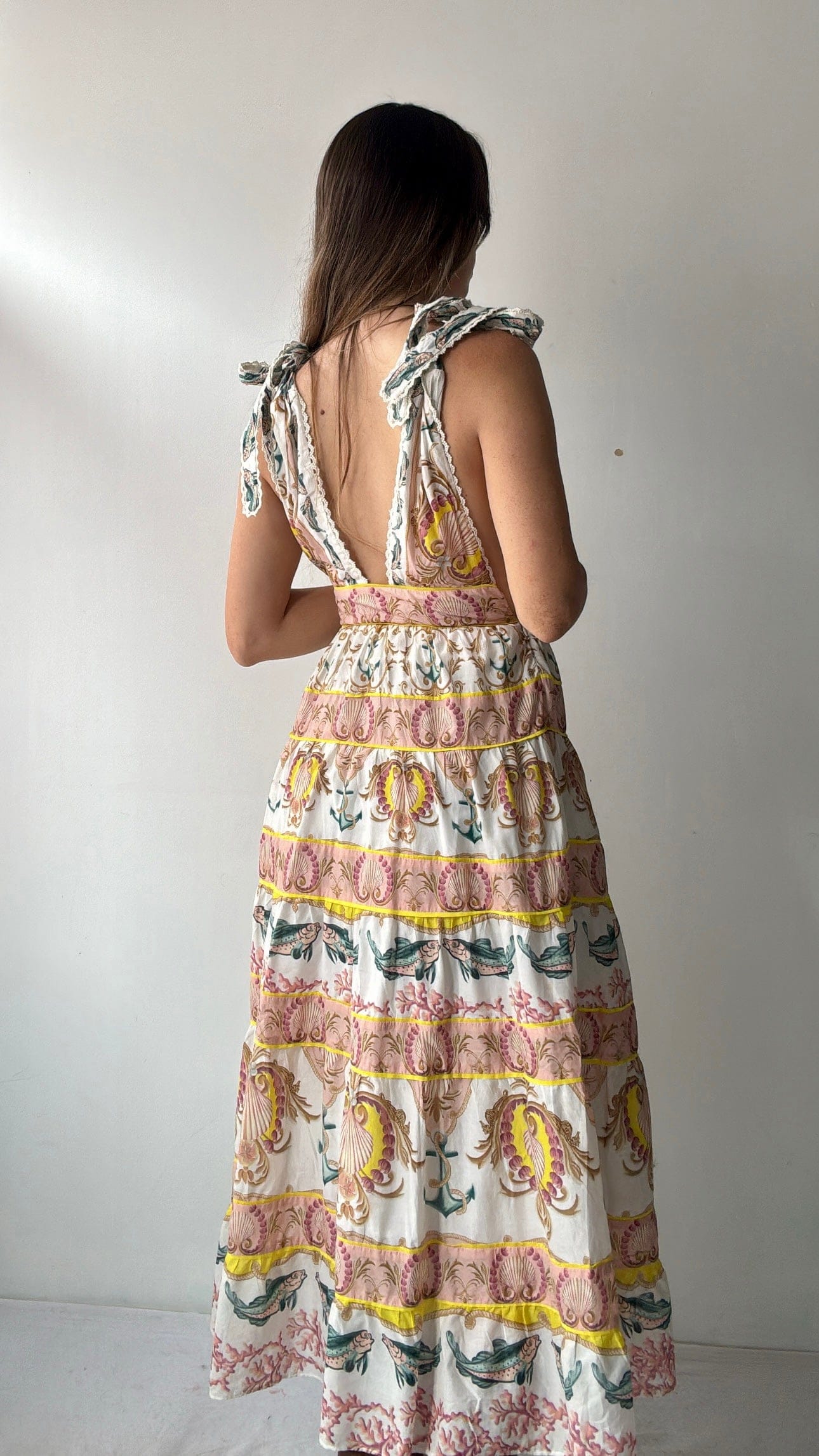 Farm Rio Dress Farm Rio Shells Midi Dress Dusky