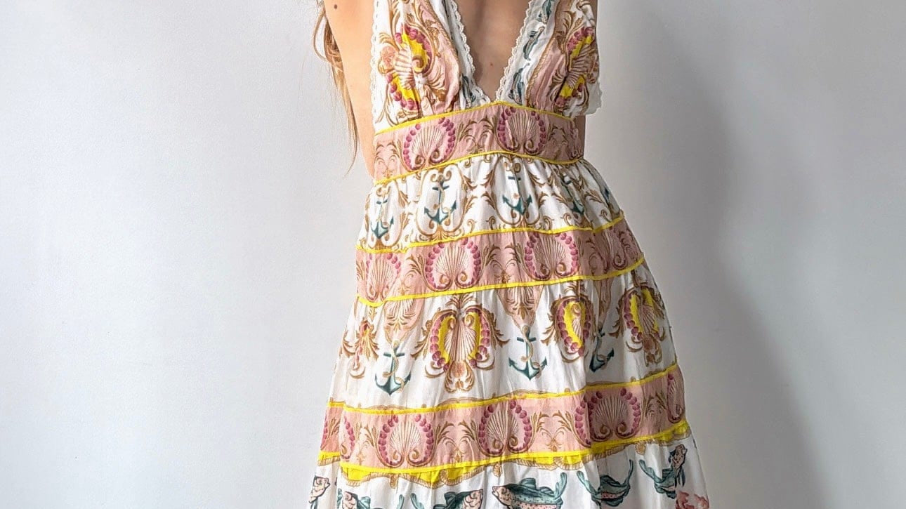 Farm Rio Dress Farm Rio Shells Midi Dress Dusky