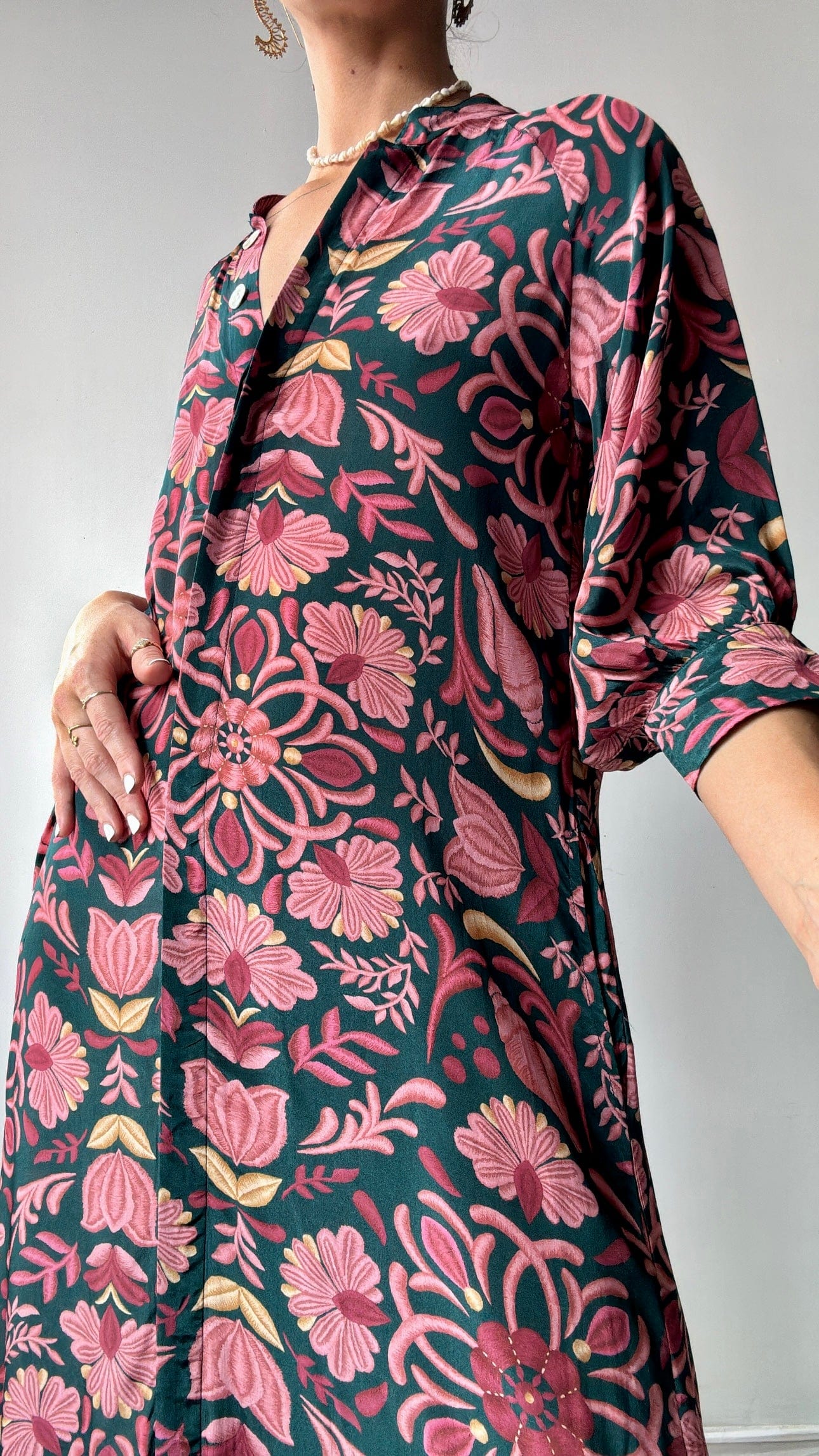 Farm Rio Farm Rio Alexia Dress Teal