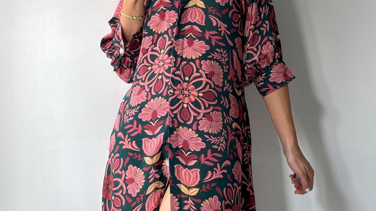 Farm Rio Farm Rio Alexia Dress Teal