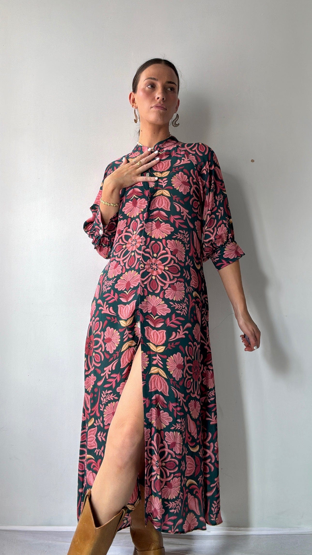 Farm Rio Farm Rio Alexia Dress Teal