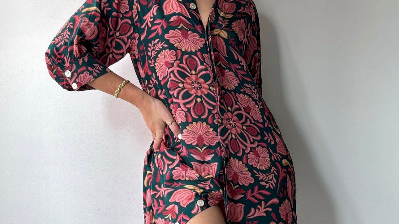 Farm Rio Farm Rio Alexia Dress Teal