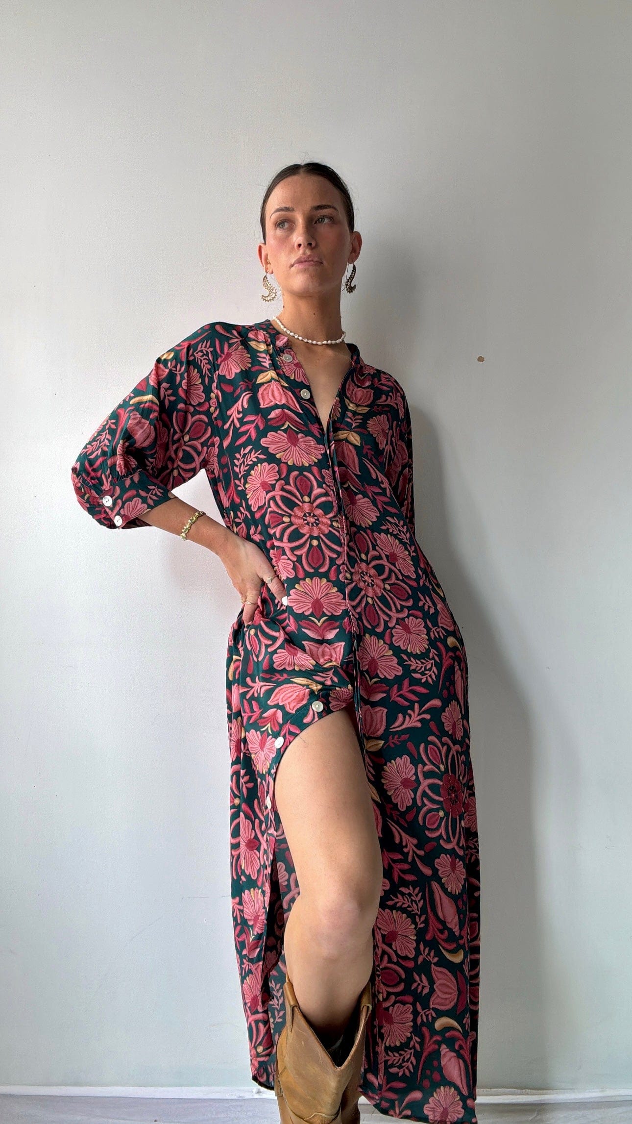 Farm Rio Farm Rio Alexia Dress Teal