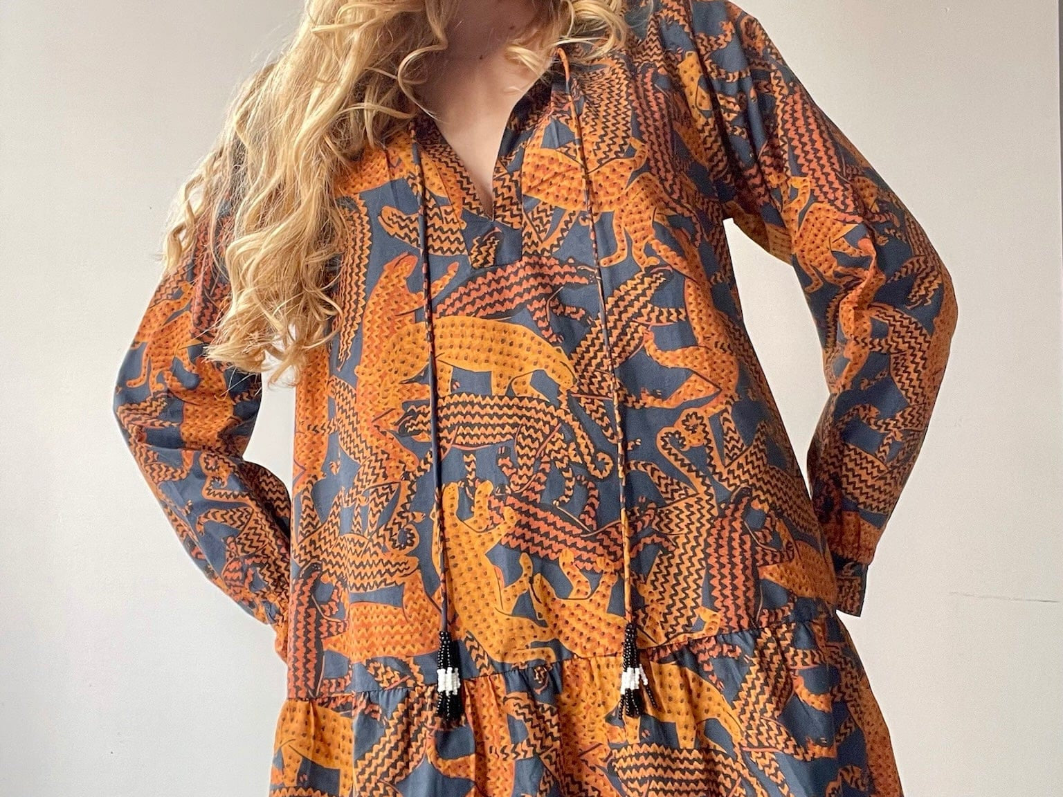 Farm Rio Farm Rio Big Cat Dress