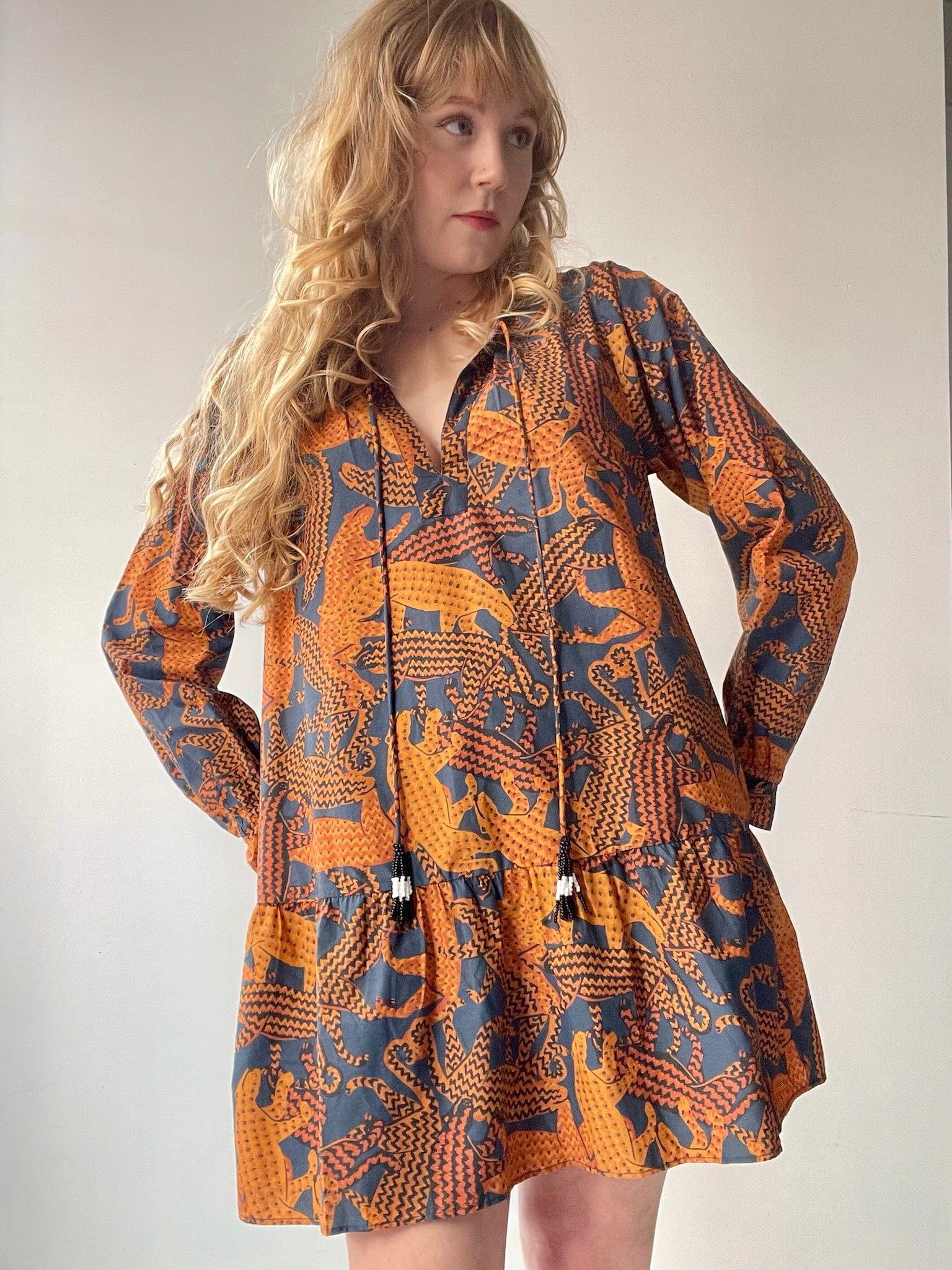 Farm Rio Farm Rio Big Cat Dress