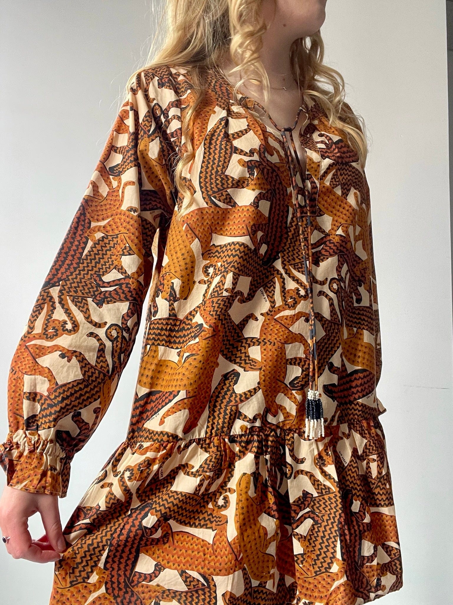 Farm Rio Farm Rio Big Cat Safari Dress