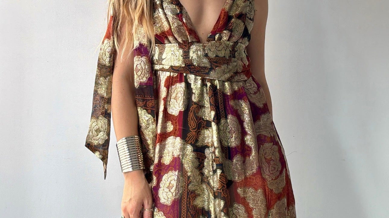 Farm Rio Farm Rio Golden Goddess Dress