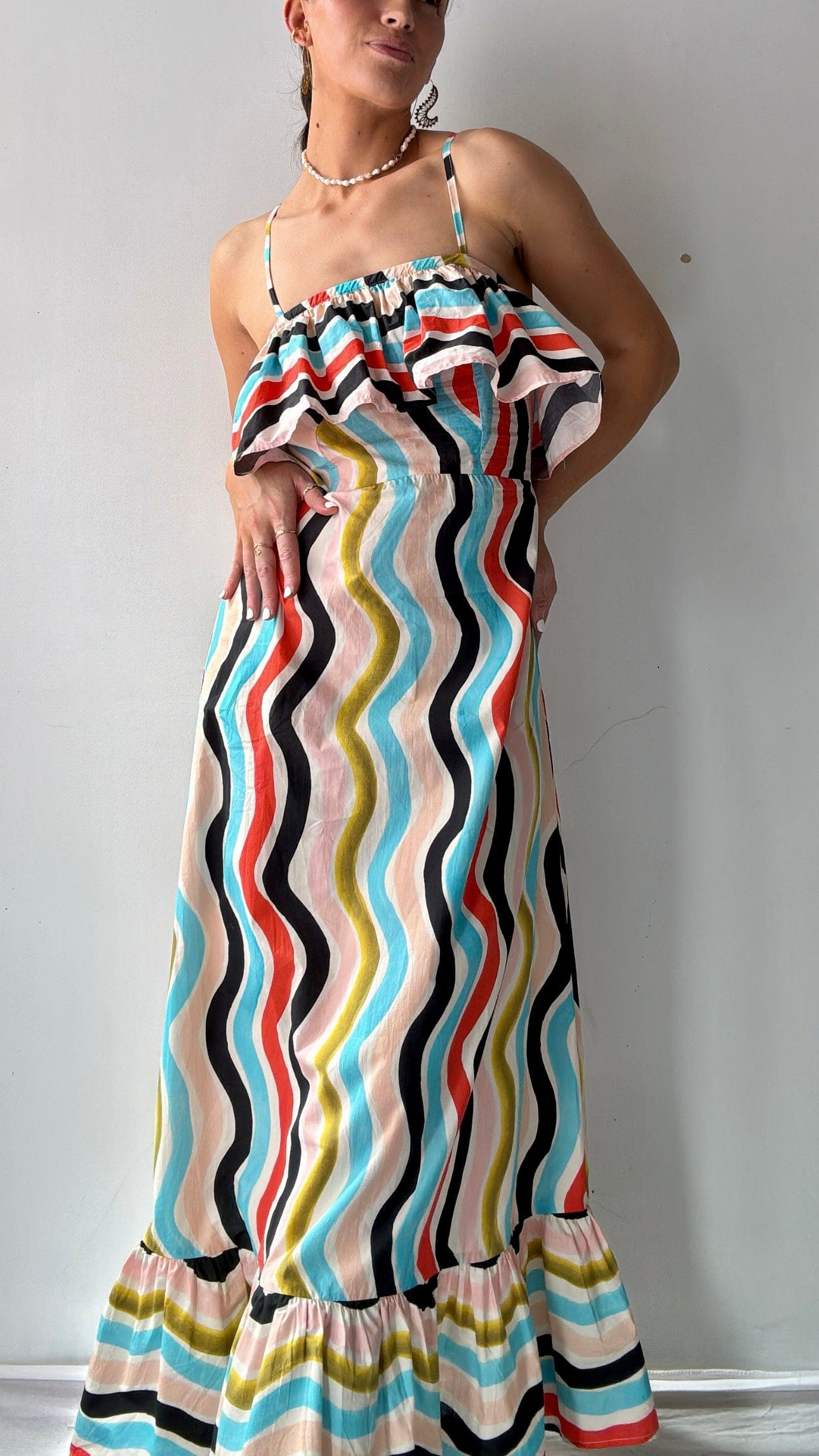 Farm Rio Farm Rio Lines Dress