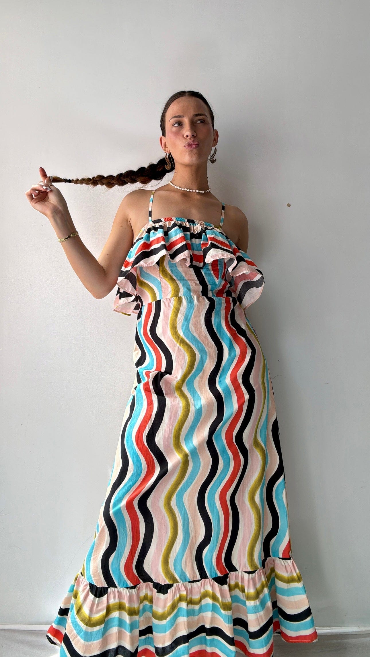 Farm Rio Farm Rio Lines Dress