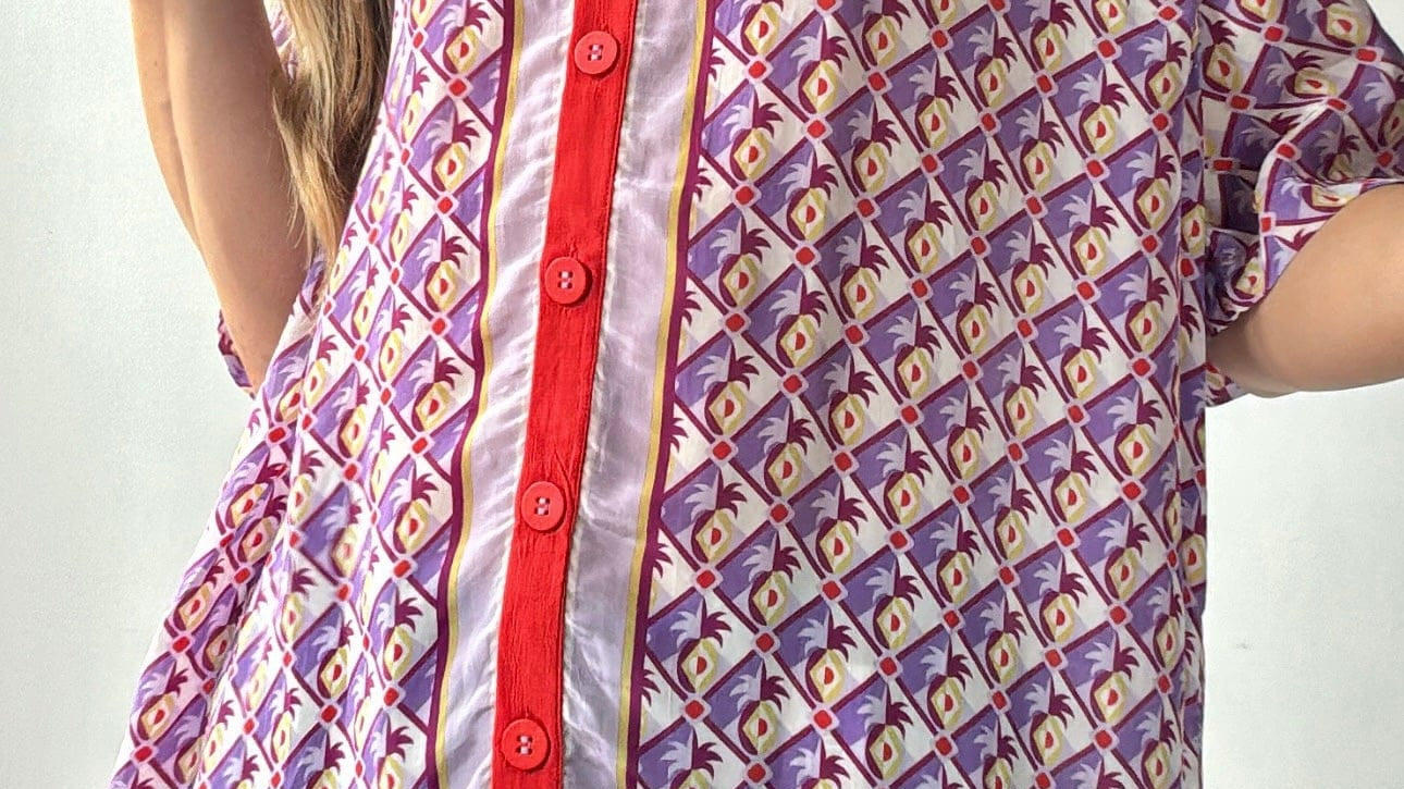 Farm Rio Shirts Farm Rio Pineapple Scarf Shirt