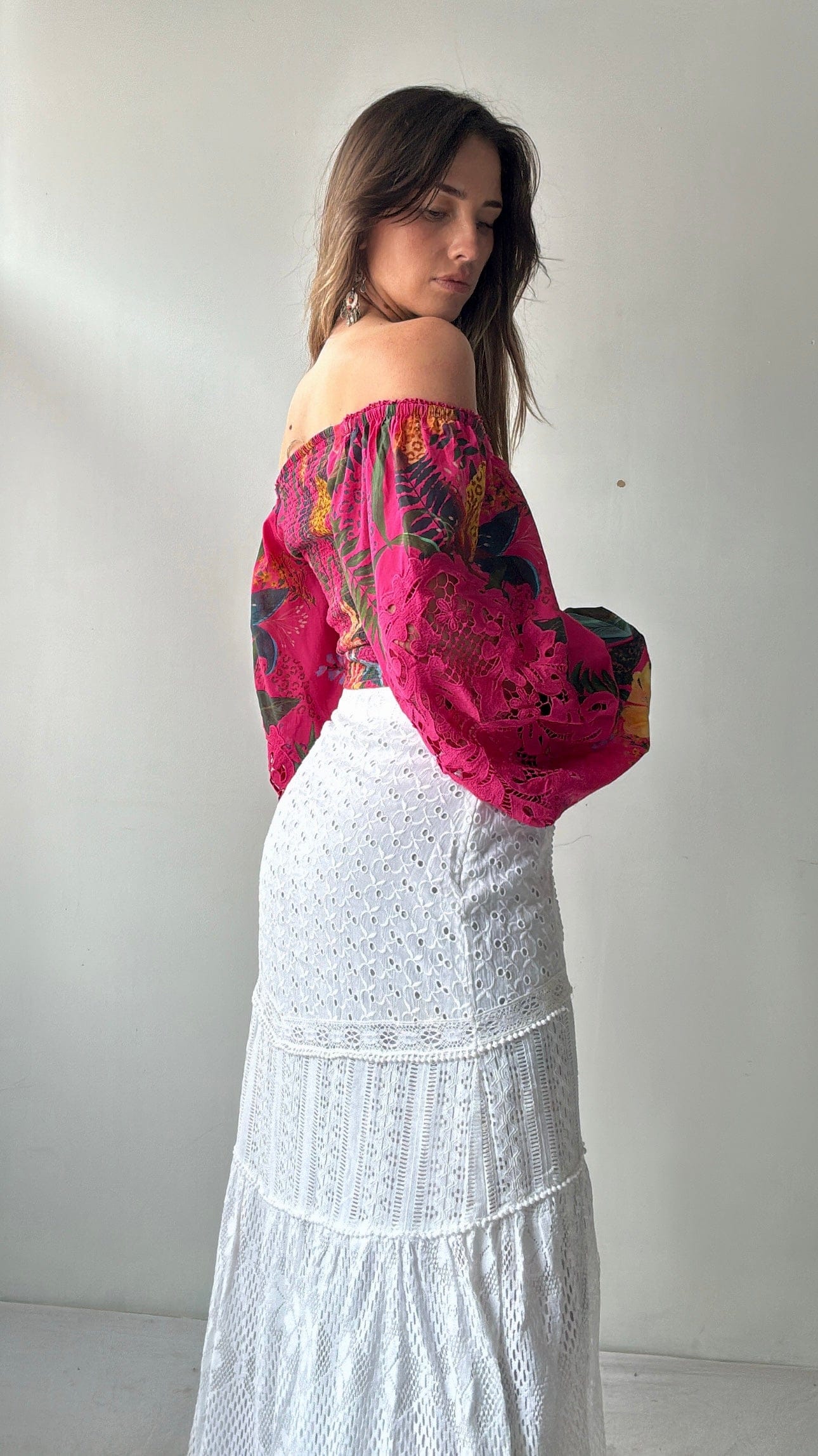 Farm Rio Tops Farm Rio Talia Top Fuchsia