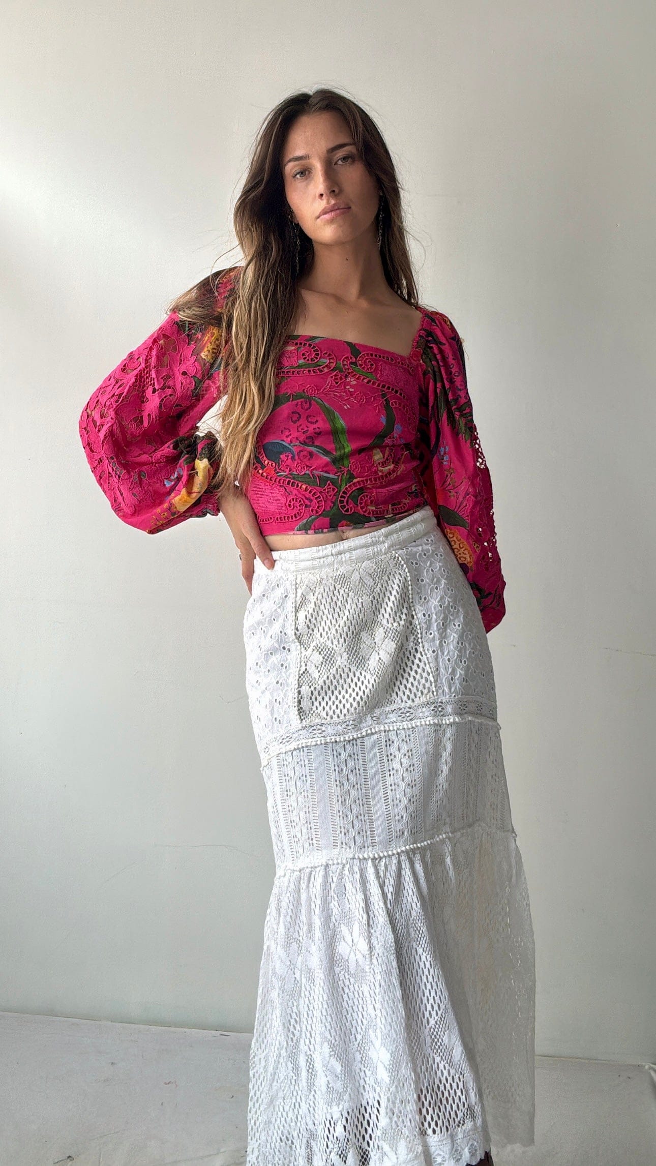 Farm Rio Tops Farm Rio Talia Top Fuchsia