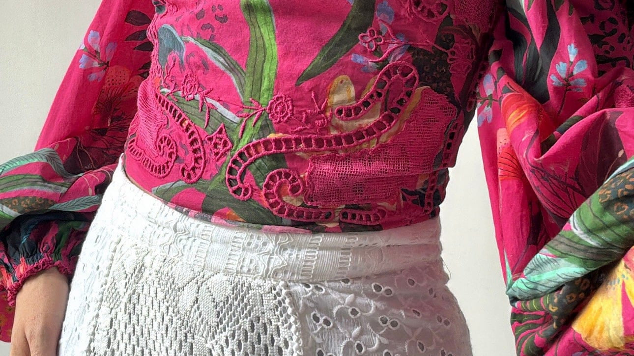 Farm Rio Tops Farm Rio Talia Top Fuchsia