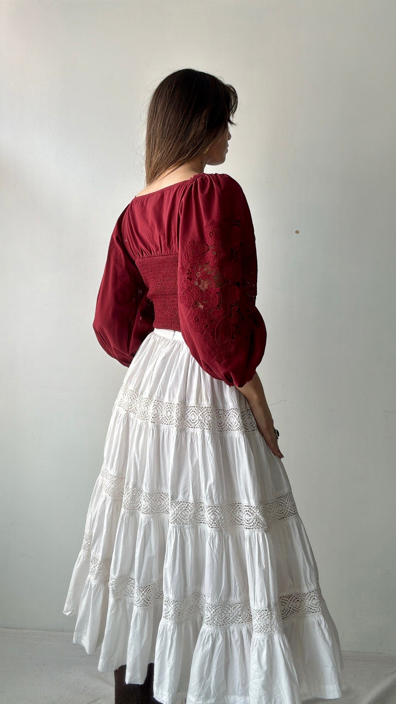 Farm Rio Tops Farm Rio Talia Top Maroon