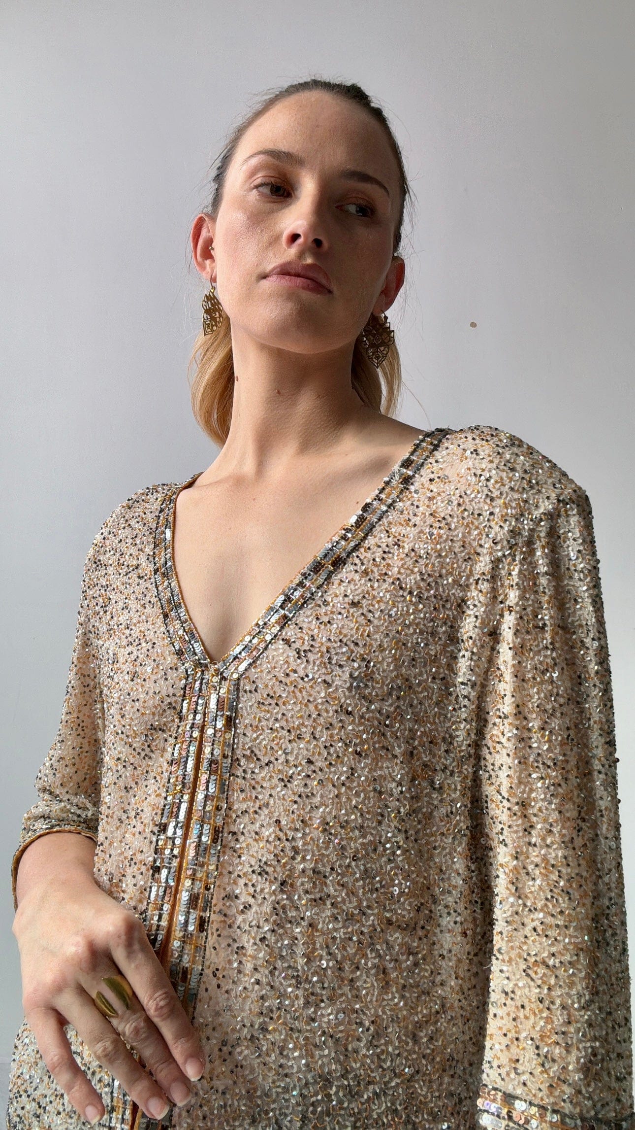 Frank Usher Jackets Barley Vintage Beaded Jacket