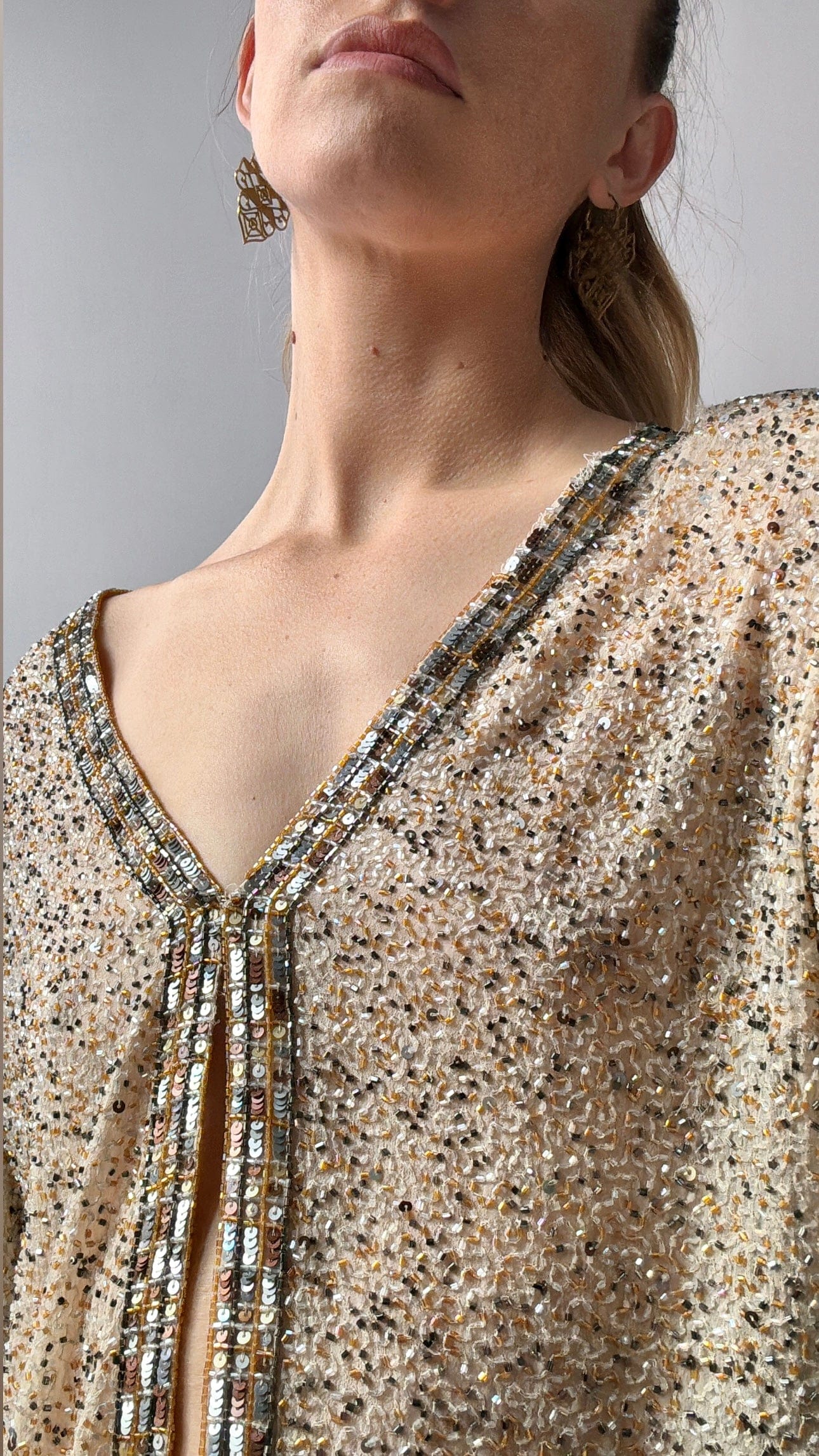 Frank Usher Jackets Barley Vintage Beaded Jacket