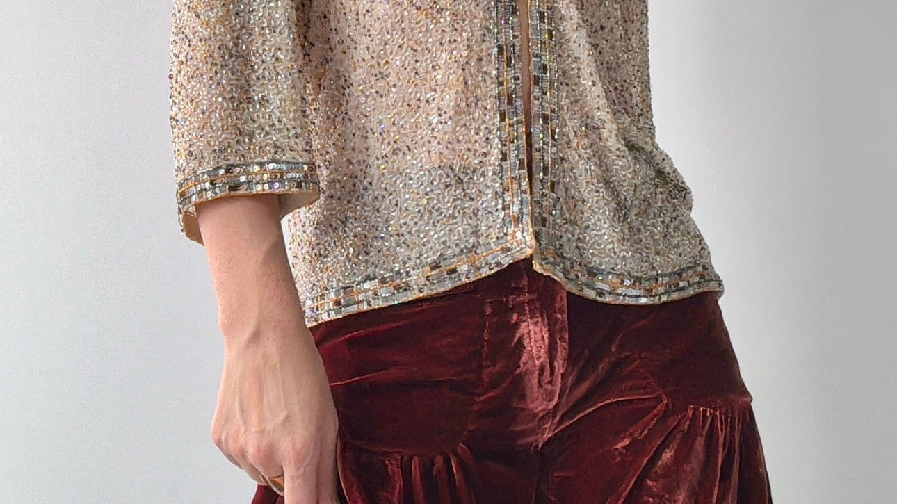 Frank Usher Jackets Barley Vintage Beaded Jacket