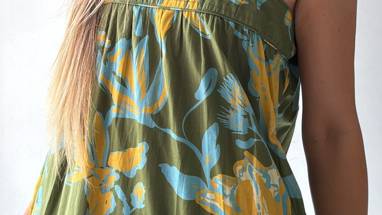 Free People Farm Rio Green Foliage  Dress