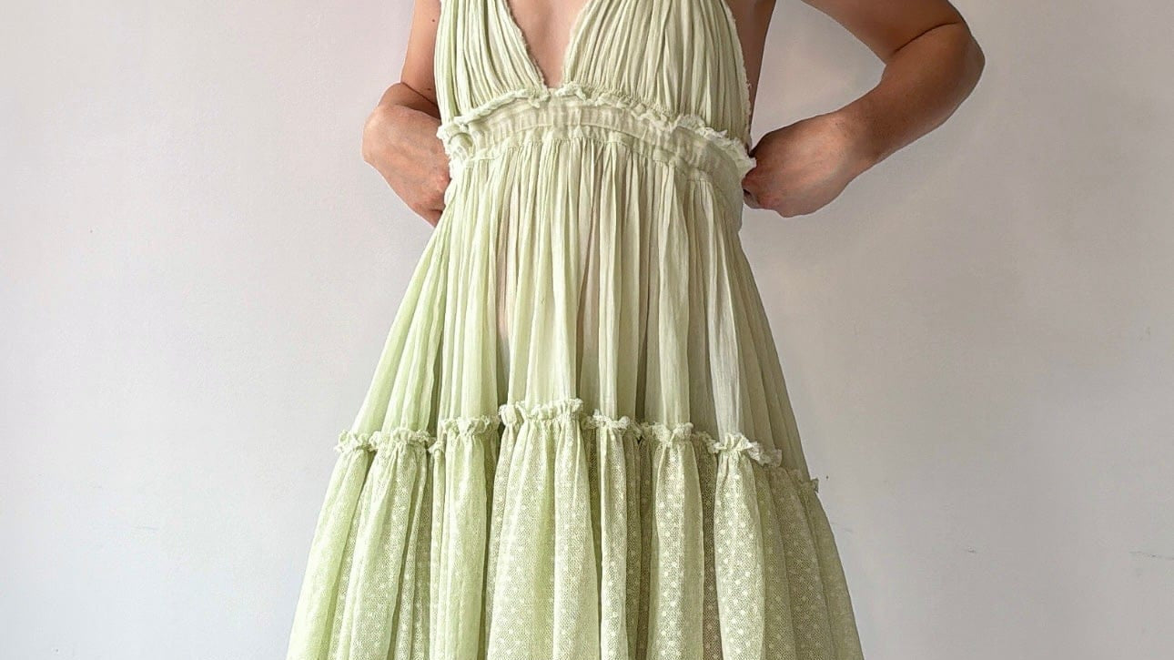 Free People Free People Bareback Mint Dress