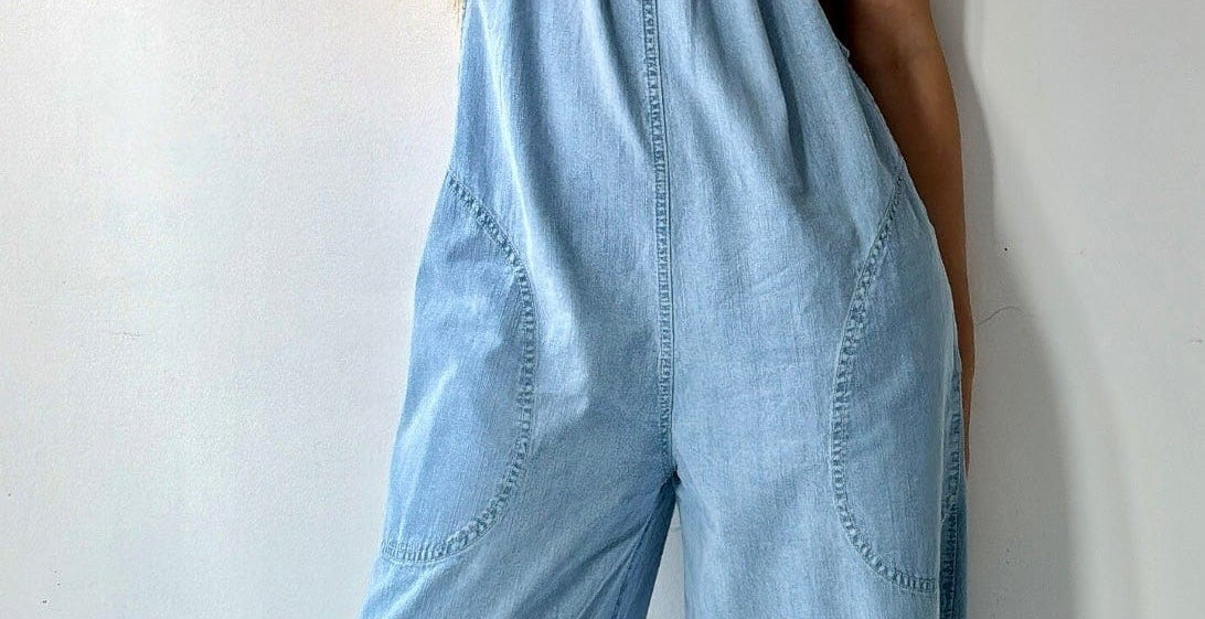 Free People Free People Chambray Jumpsuit