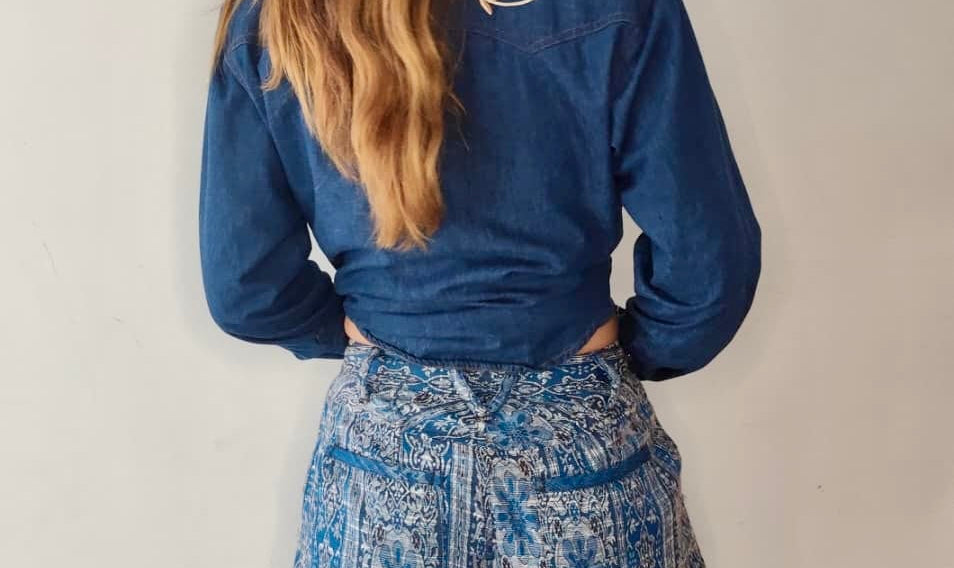 Free People Free People Dahlia Blue Pants