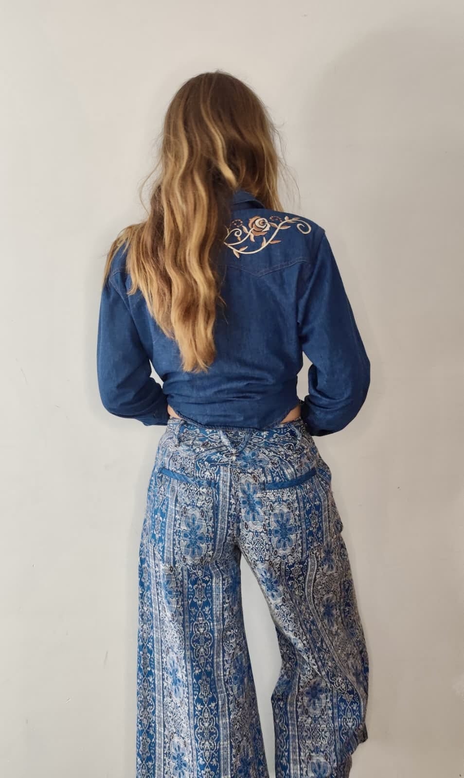 Free People Free People Dahlia Blue Pants
