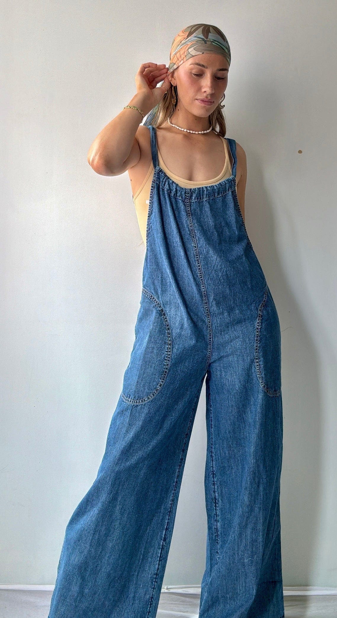 Free People Free People Denim Jumpsuit