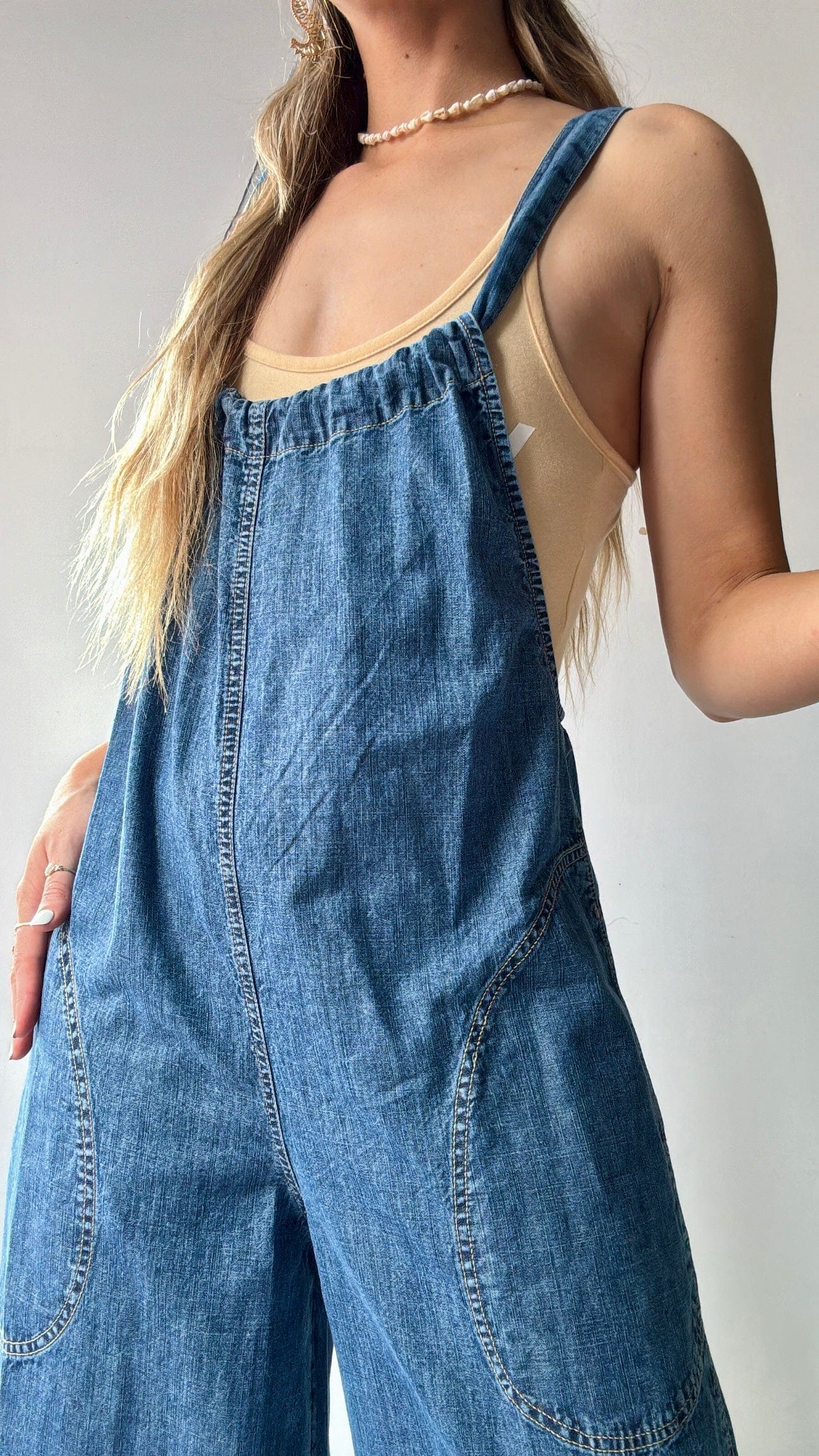 Free People Free People Denim Jumpsuit