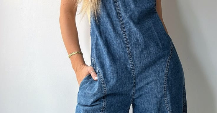 Free People Free People Denim Jumpsuit
