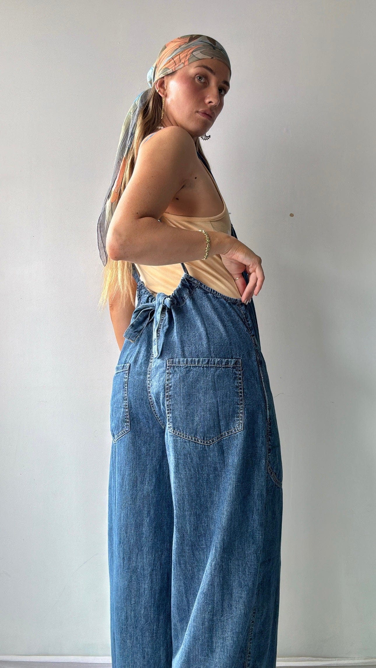 Free People Free People Denim Jumpsuit