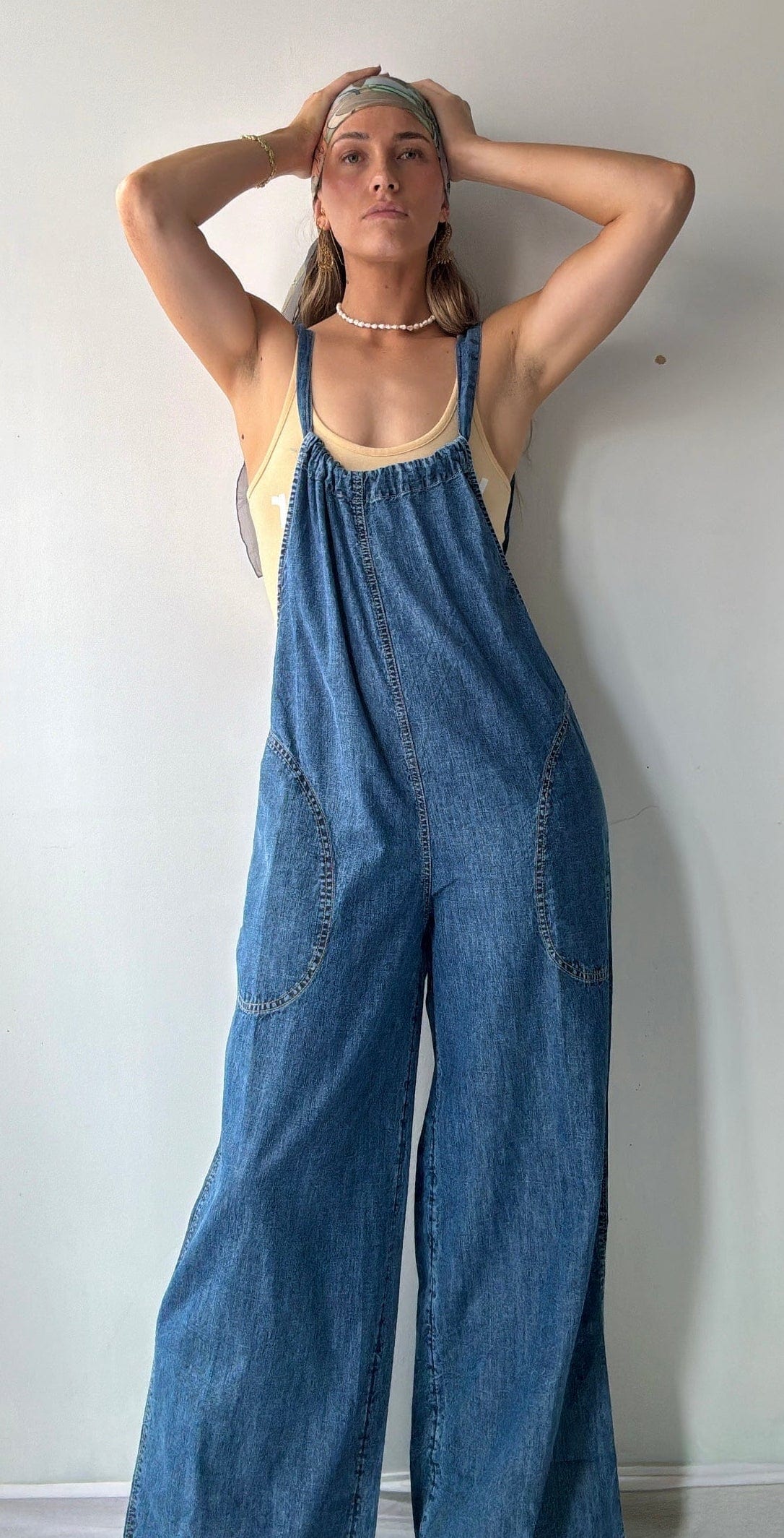 Free People Free People Denim Jumpsuit