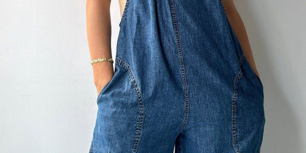 Free People Free People Denim Jumpsuit