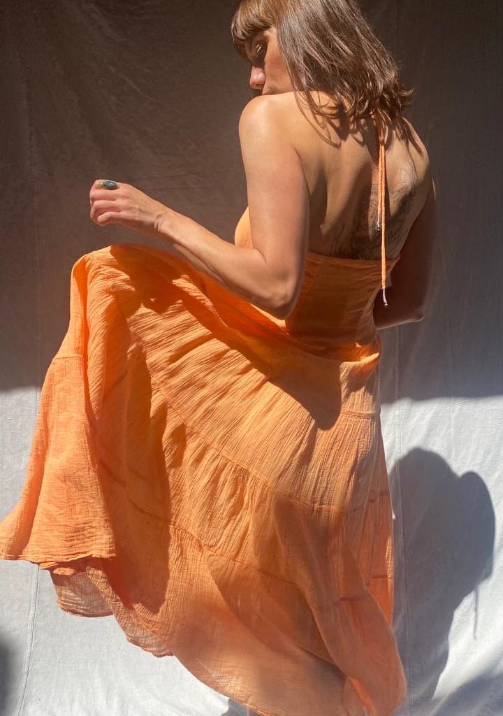 Free people orange dress shop