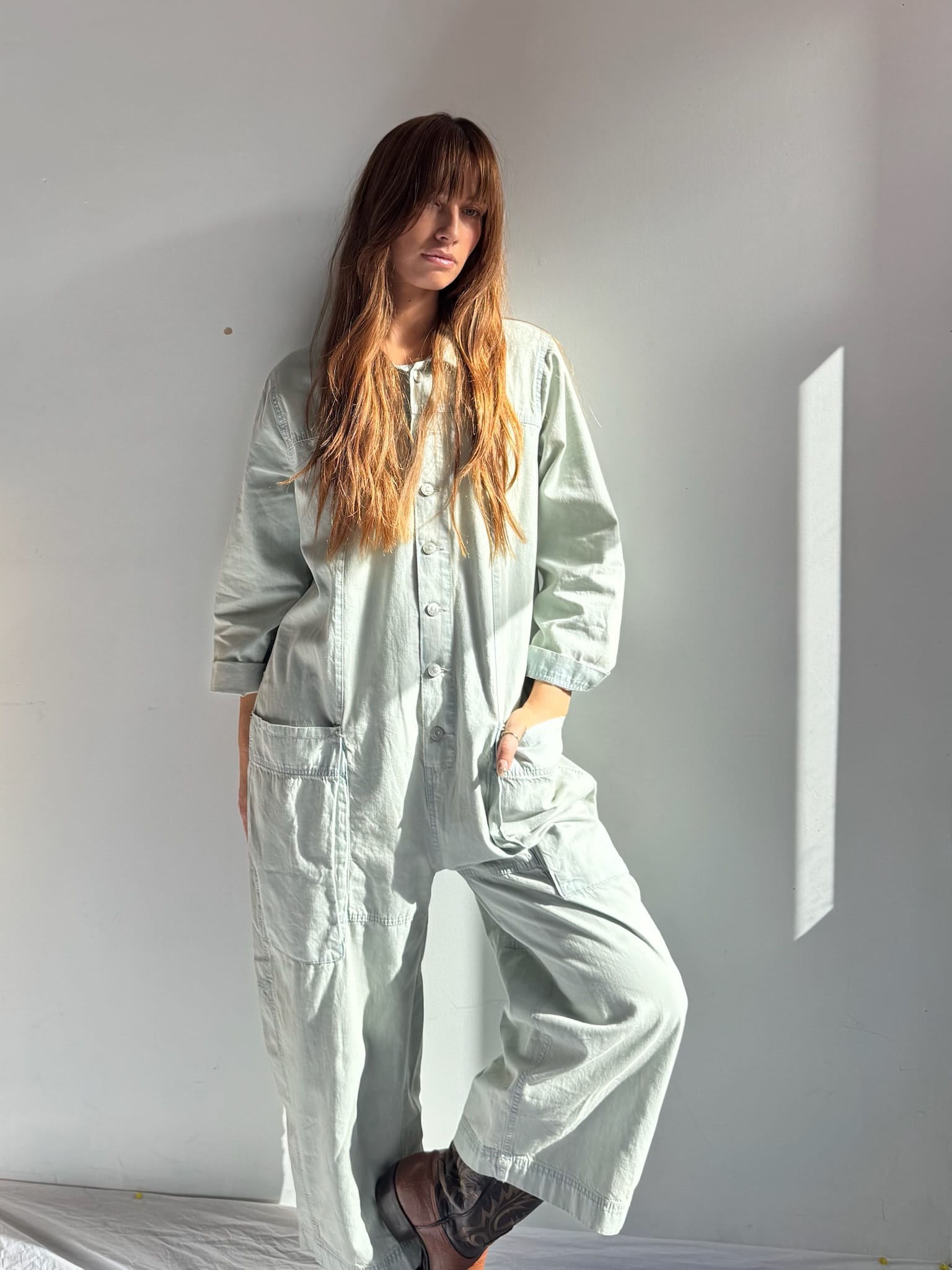 Free People Free People Margarita Jumpsuit Chambray