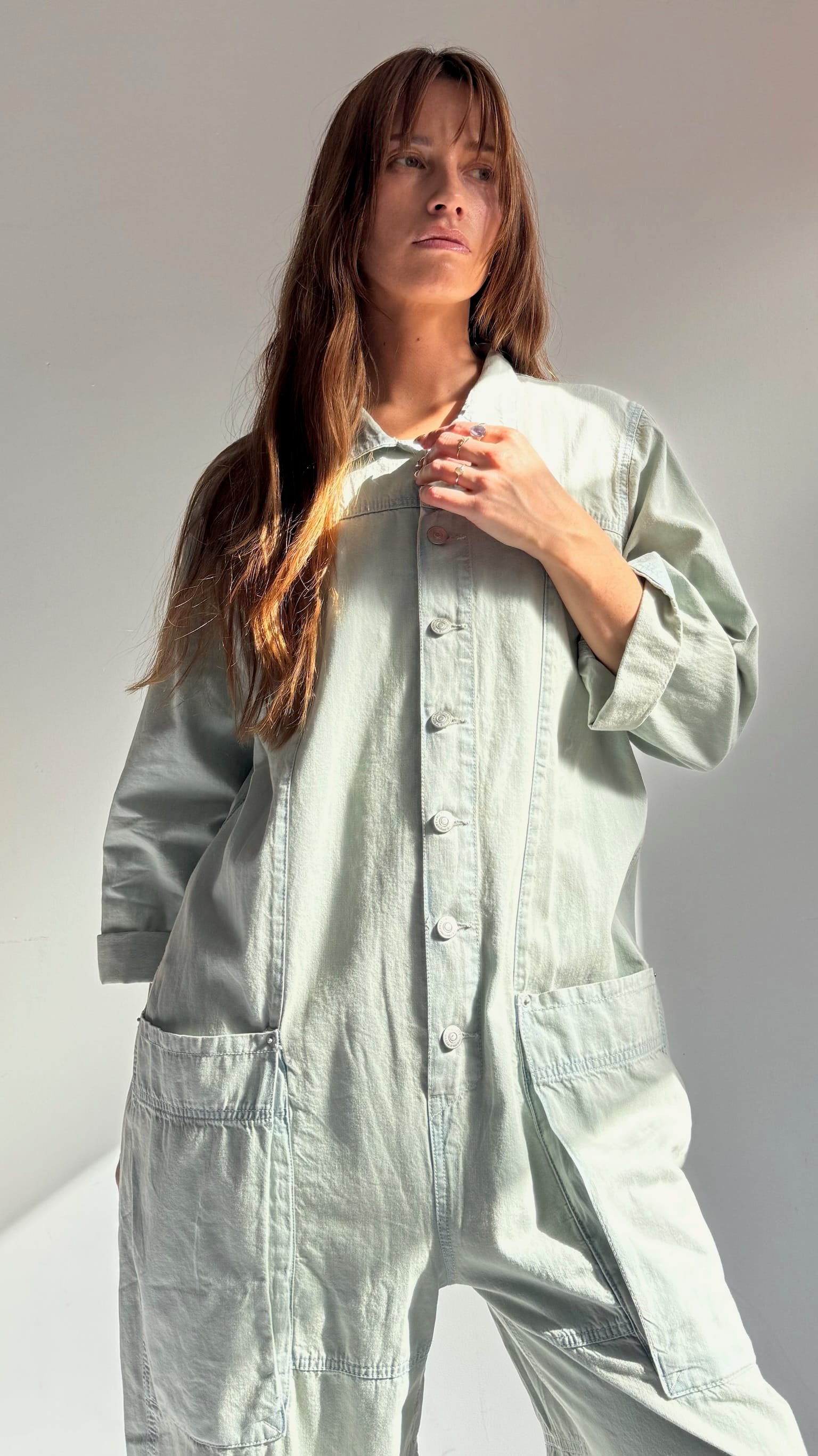 Free People Free People Margarita Jumpsuit Chambray