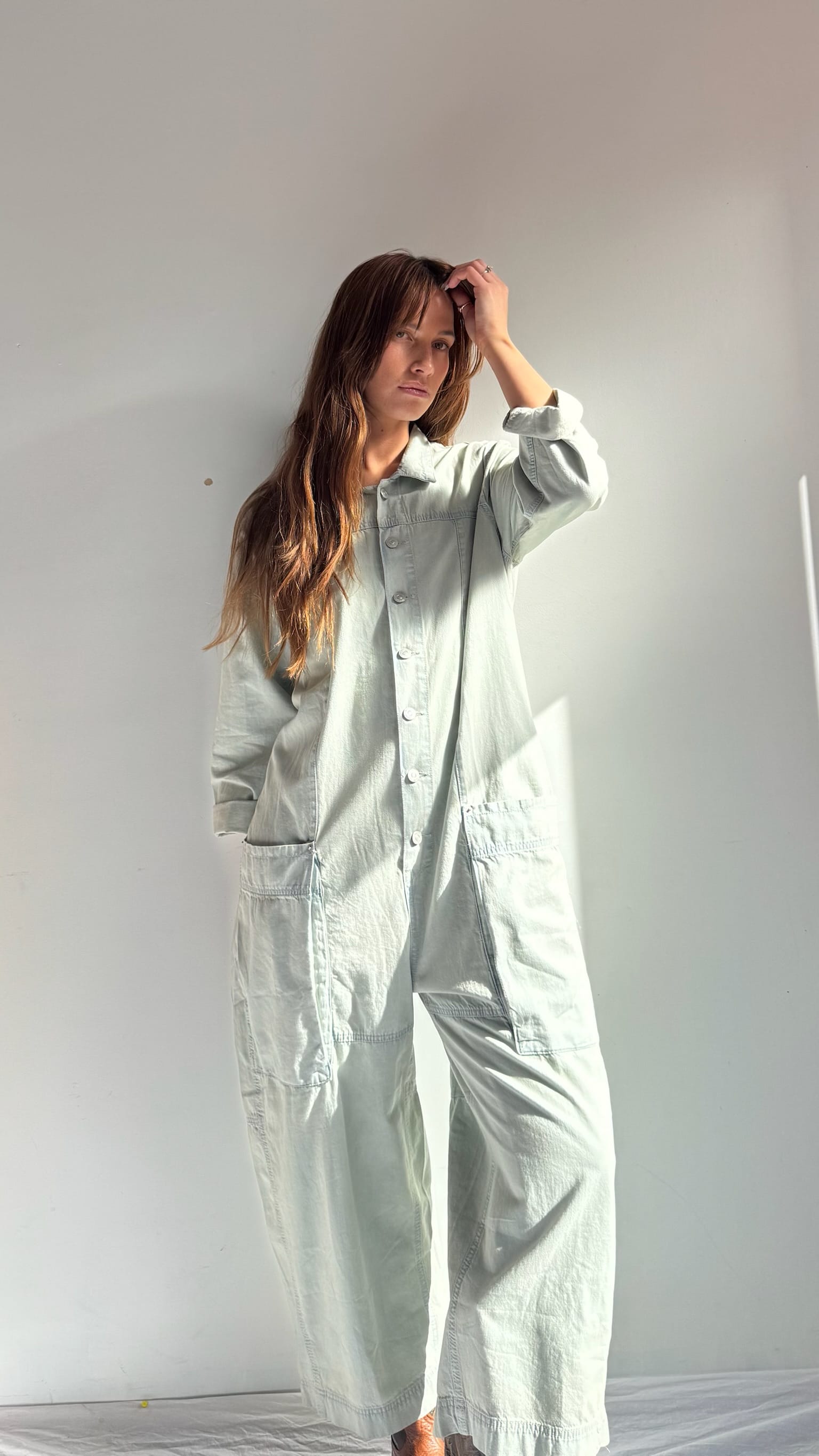 Free People Free People Margarita Jumpsuit Chambray
