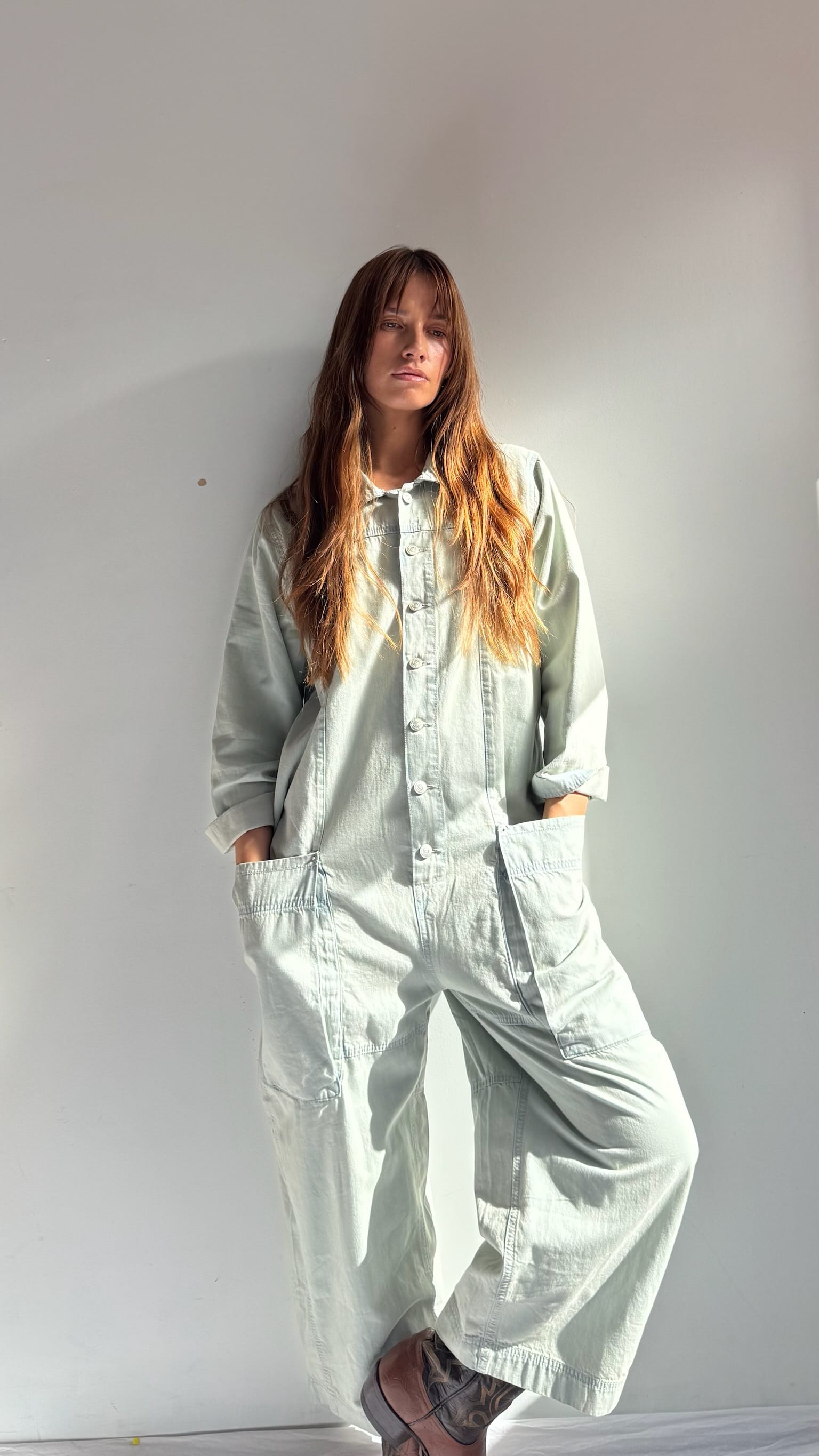 Free People Free People Margarita Jumpsuit Chambray
