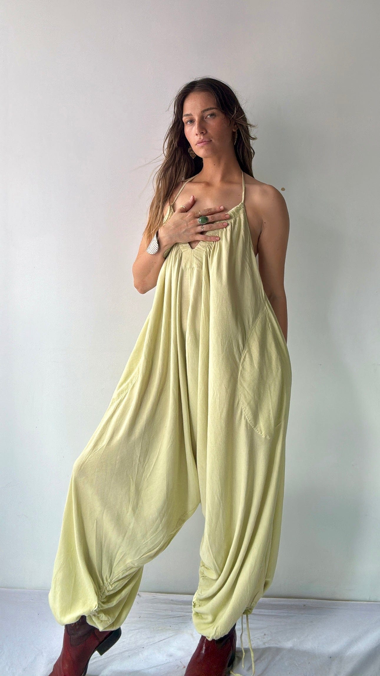 Free People Free People Rumple Mint Jumpsuit